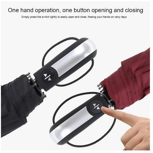 Automatic Umbrella Anti-UV Sun/Rain Windproof 3 Folding Compact Umbrella