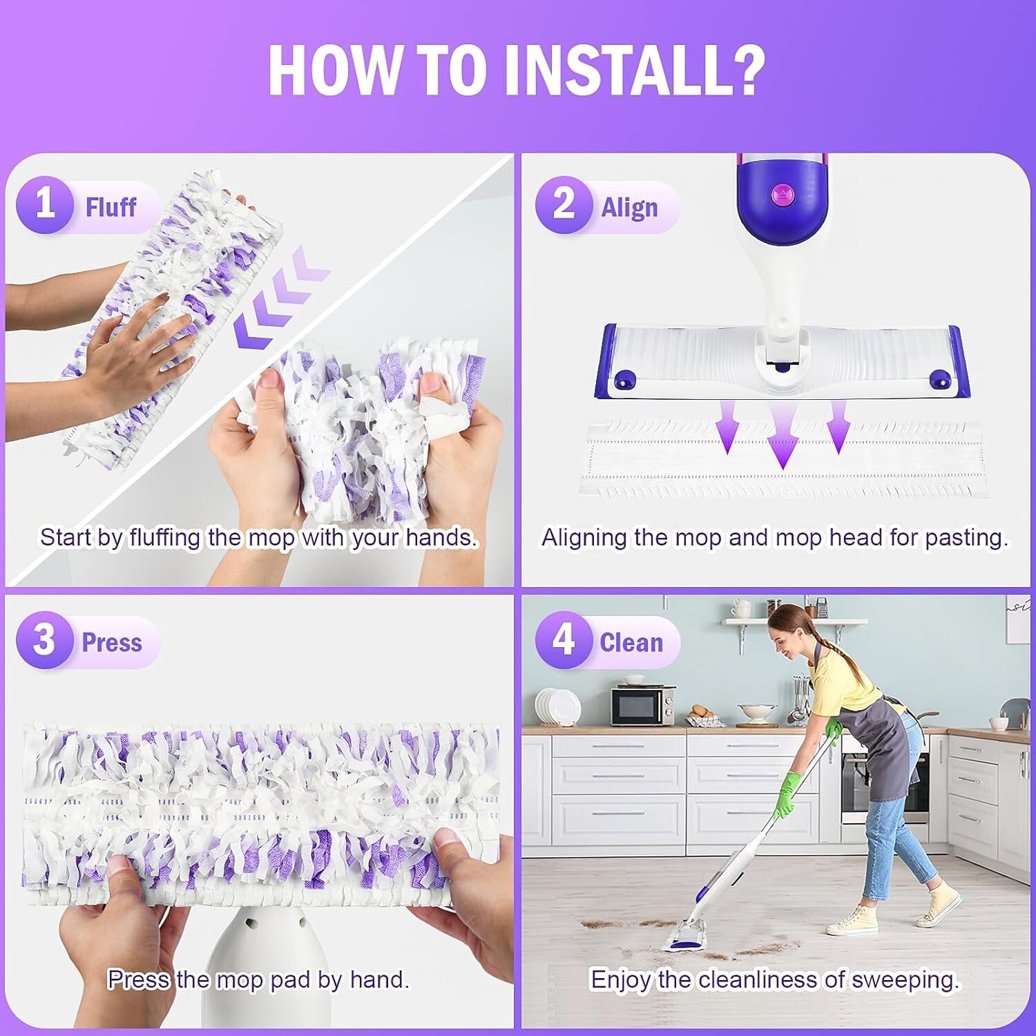 PowerMop Pad Refills - 25 Disposable Cleansing Pads for Multi-Surface Perfection