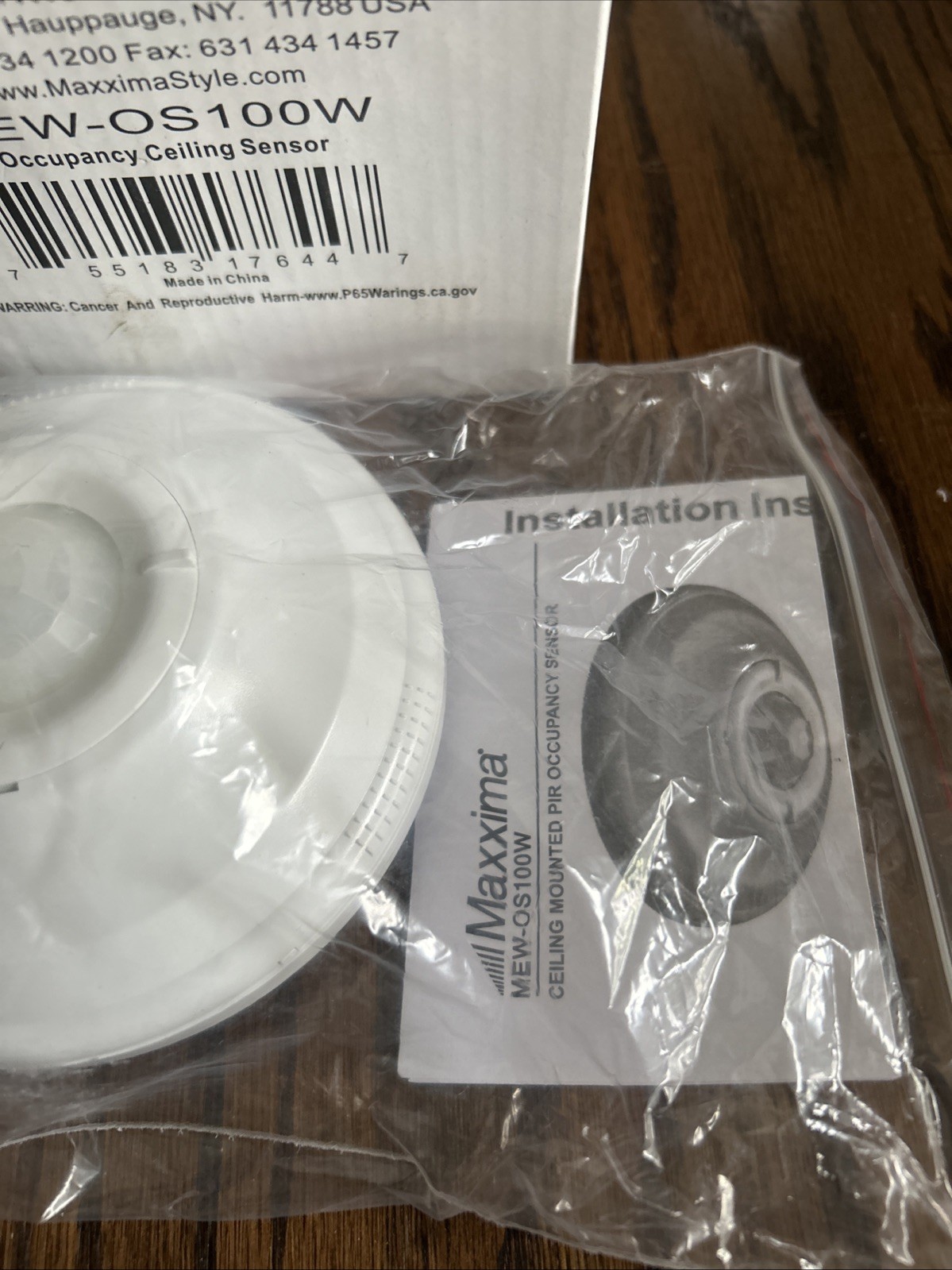 Maxxima MEW-OS100W Ceiling Mount 360 Degree PIR Occupancy Motion Sensor NEW!