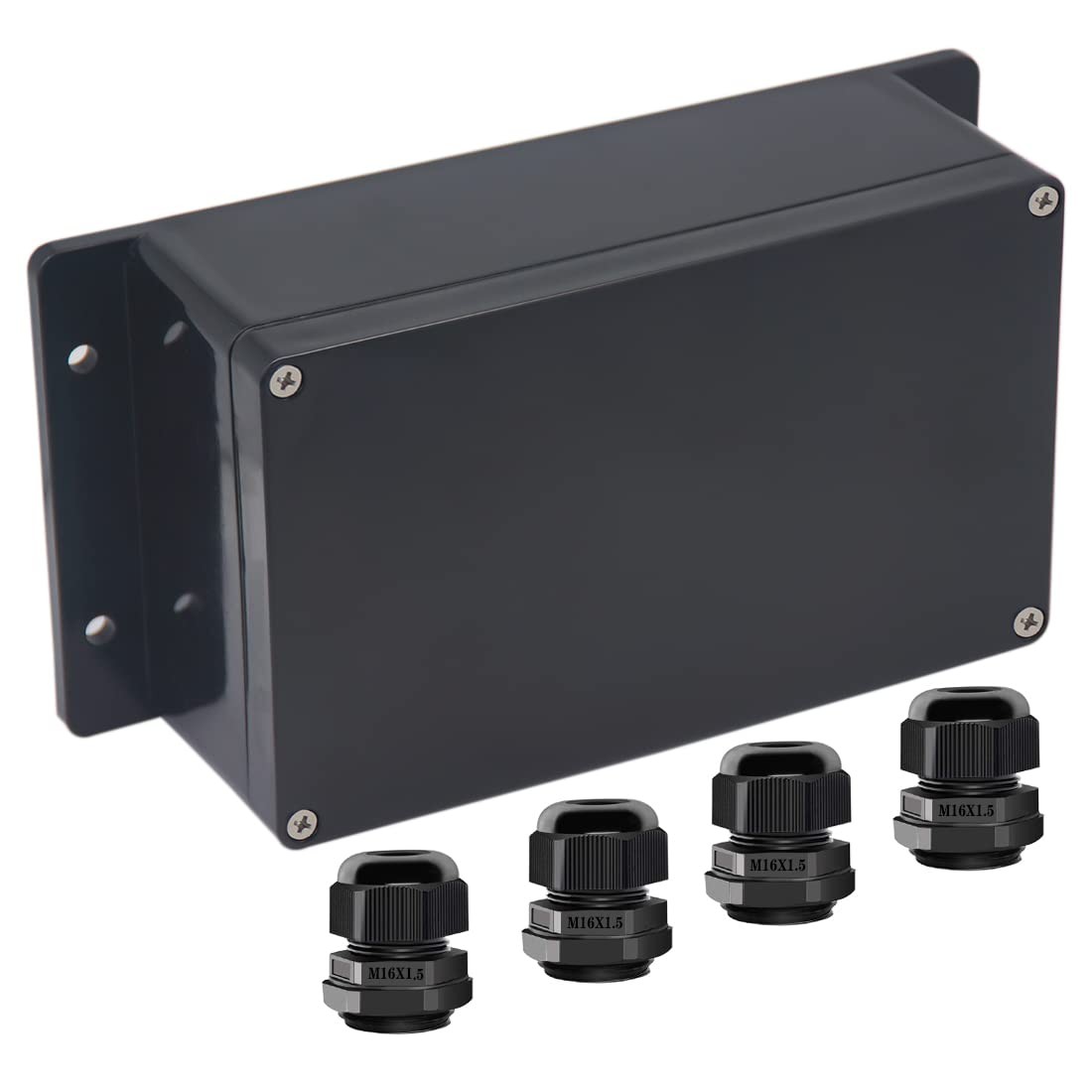 Junction Box IP65 Waterproof ABS Plastic 7.87x4.72x2.95, Fixed Ear Design