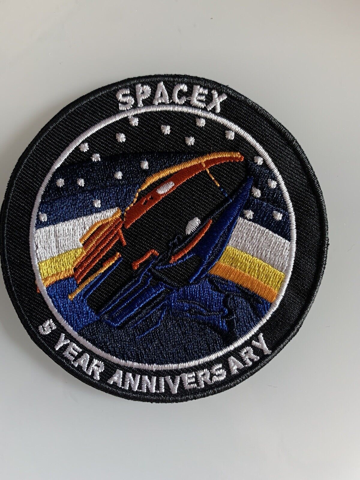 Dragon 5 Year Anniversary Commemorative Space Flight Patch 3.5” Iron Sew