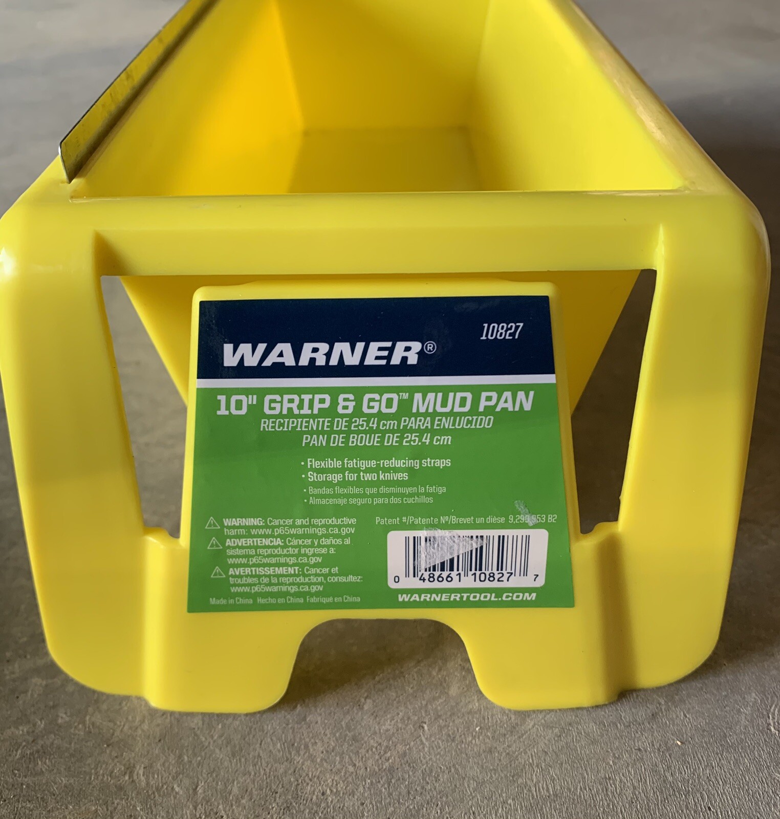 Warner 10" EZ Grip & Go Mud Pan w/ Storage For Two Knives & Stainless Blade