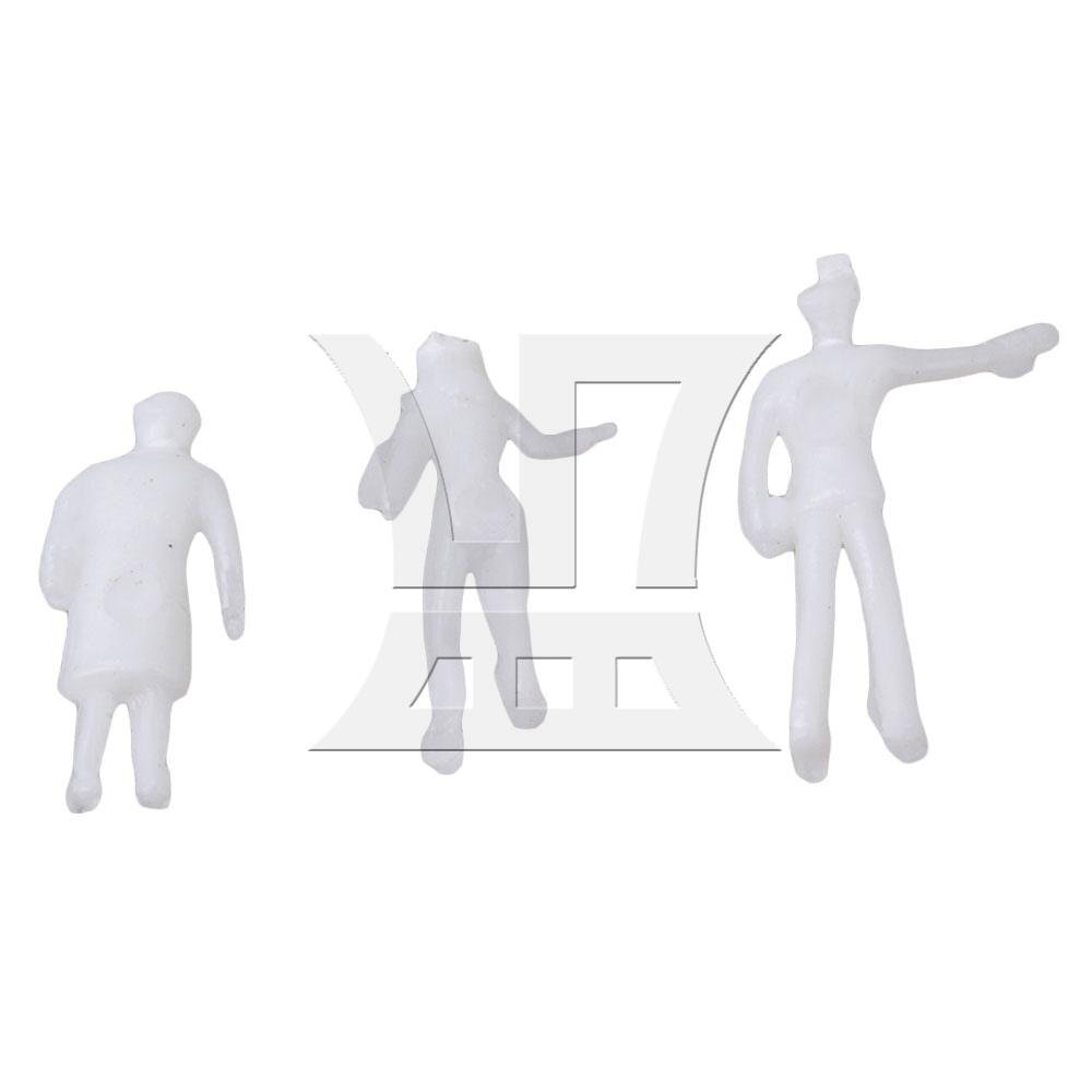 100PCS Unpainted Model Figures Miniature People Passerby Scale 1:200