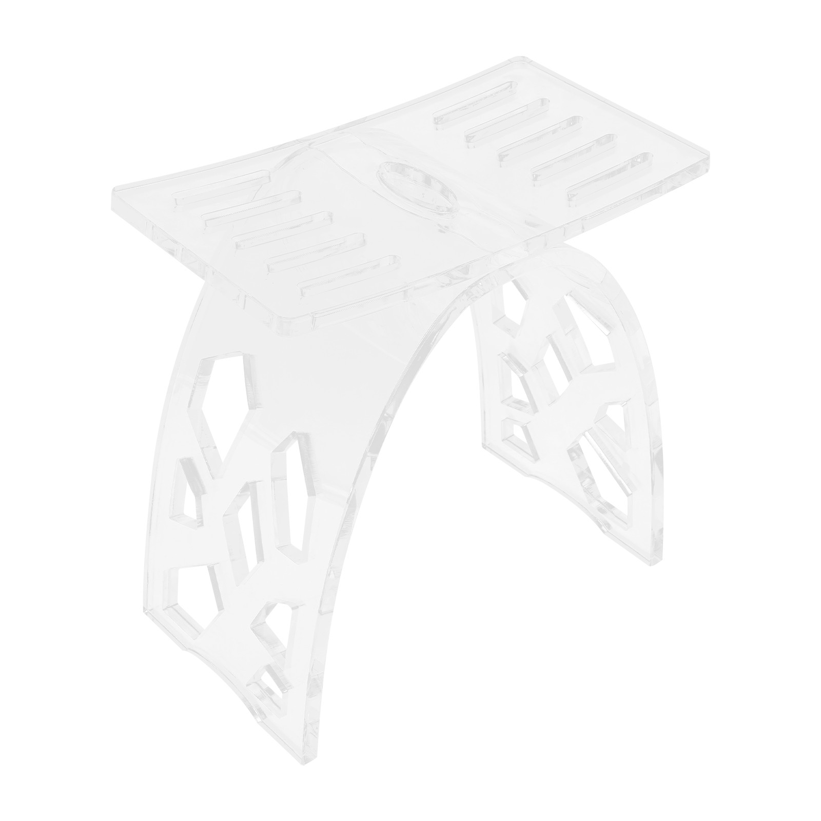 Clear Acrylic Shower Stool Shower Bench Bathroom Stool Shoe Changing Seat 500lb