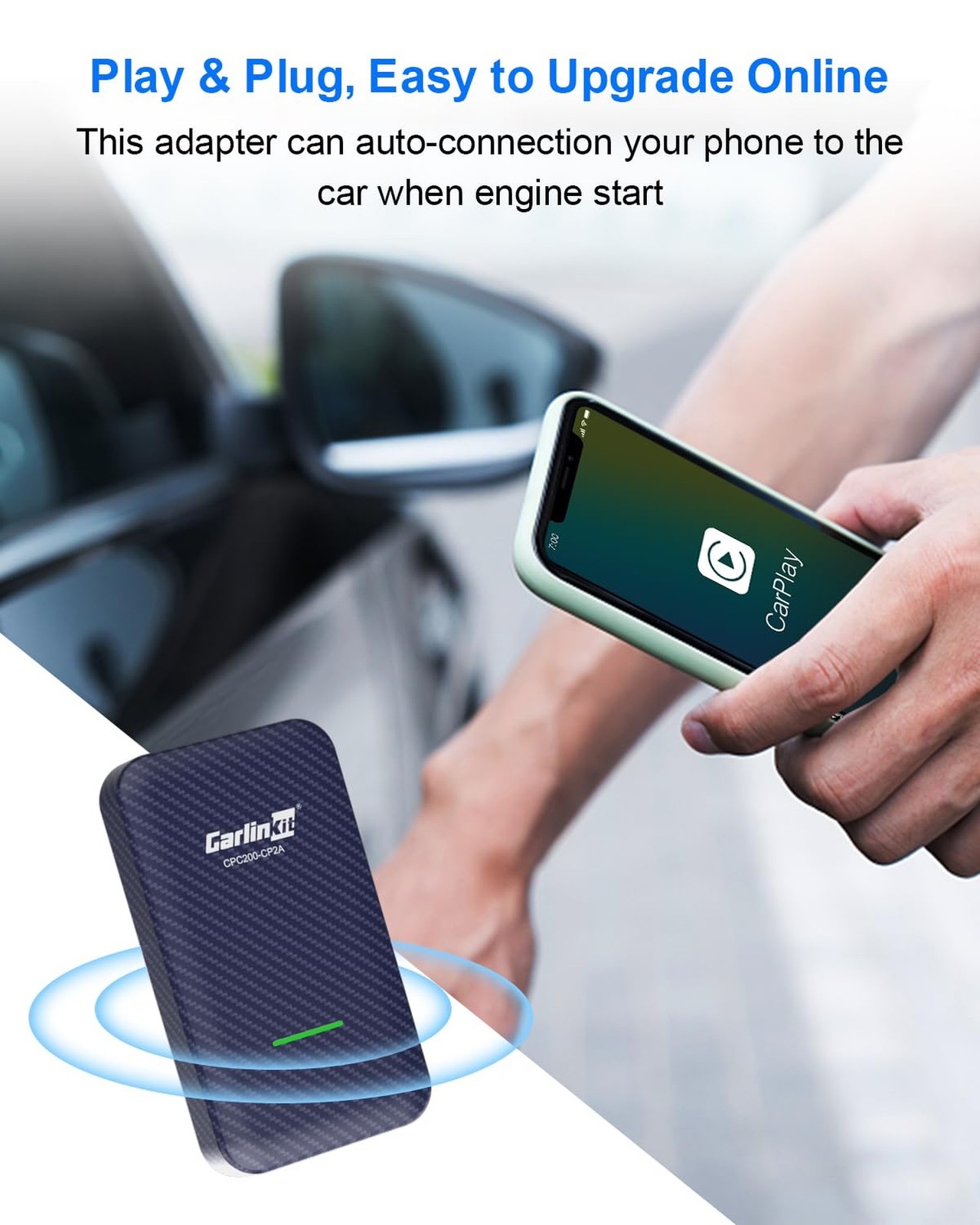 Carlinkit 4.0 Wireless CarPlay & Android Auto Adapter, Plug & Play,... Fast Ship