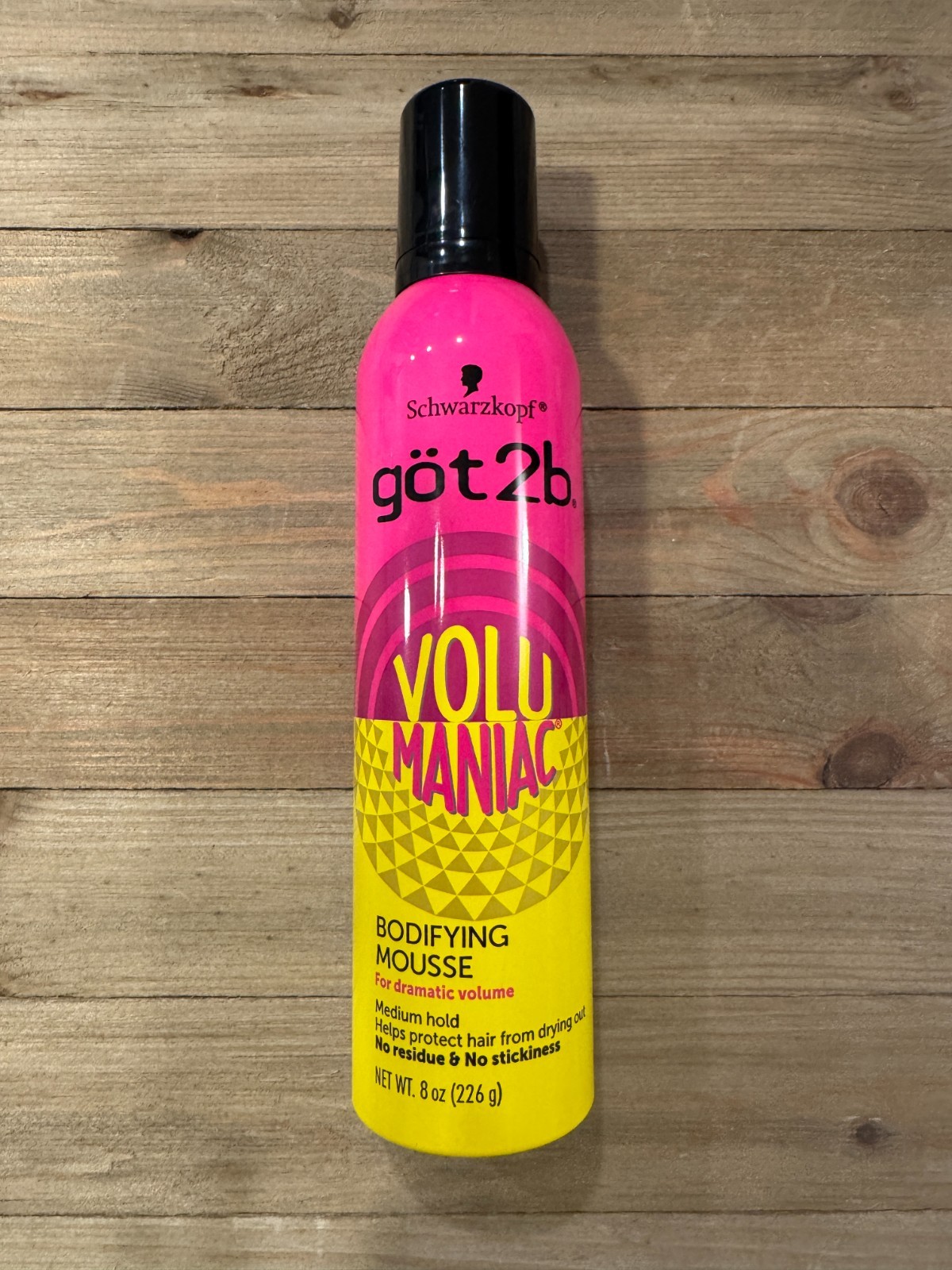 Got2b Volumaniac Bodifying Hair Mousse by Schwarzkopf for Volume 8 Oz New