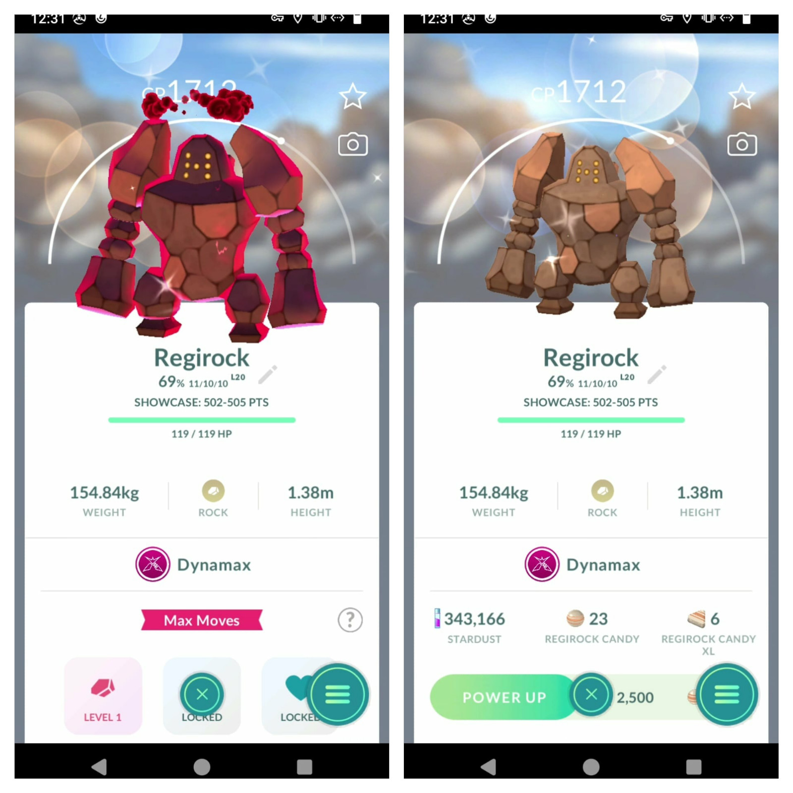Pokemon Shiny Dynamax Regirock - Tr'ade 20k or P.T.C (Pls read description)
