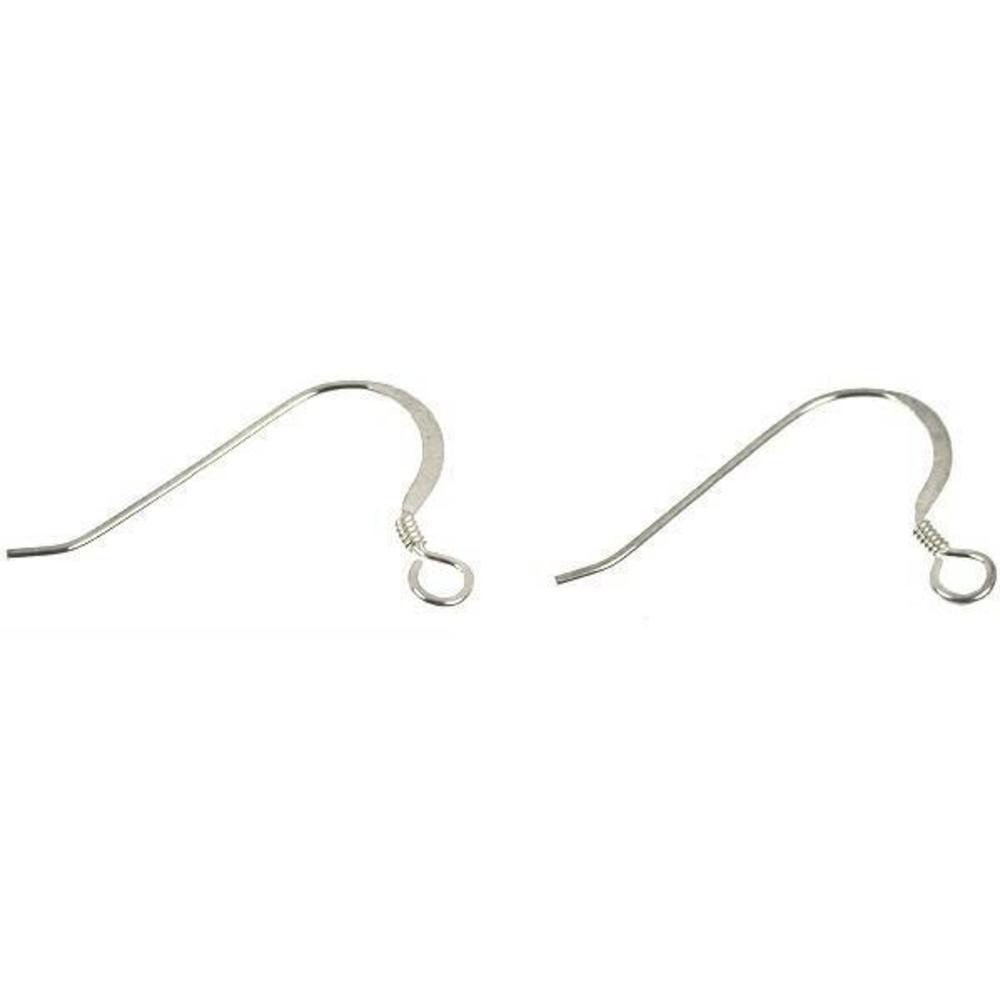 2 Sterling Silver Shepherd Hook Earrings 21 x 12mm