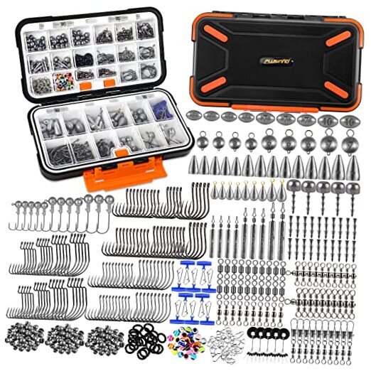 264/Organized Fishing Tackle Box with Tackle 397pcs Fishing Accessories Kit