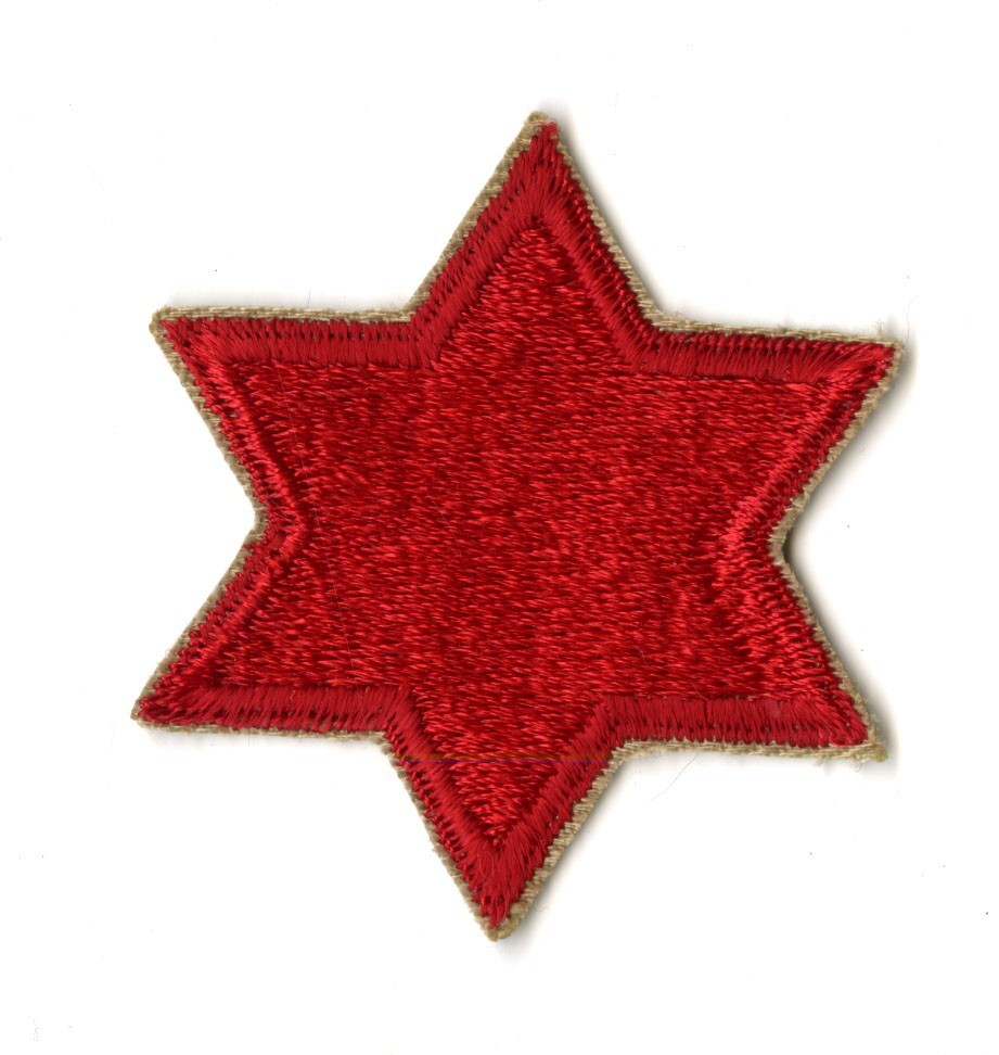 6th Infantry Division White Back Patch WWII Vintage New Guinea Pacific