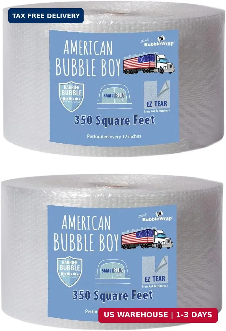 American Bubble Boy Small Plus Bubble, 700 Square feet, 12" Wide, Perforated Eve