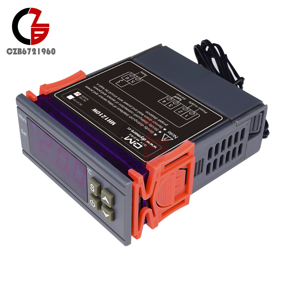 MH1210W 90~250V 10A Temperature Controller Sensor Thermostat -50~110℃ w/ Sensor