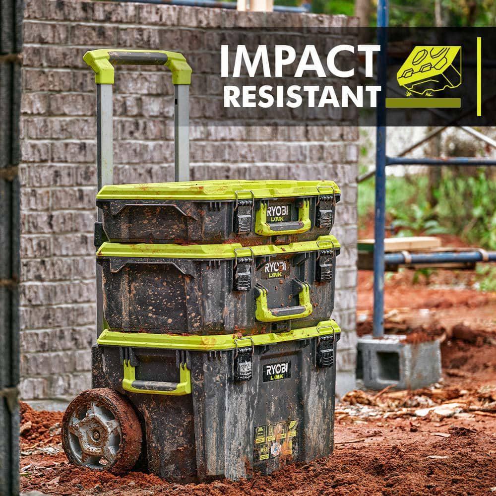 Ryobi Link Tool Box Impact Water Dust Resistant Modular Storage System Durable