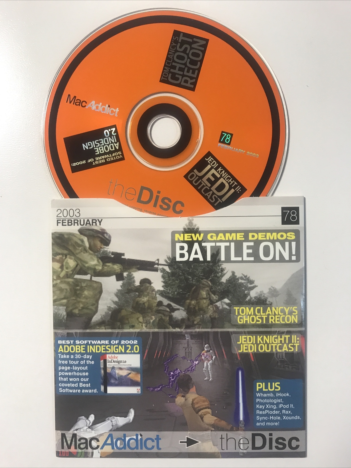 Mac Addict CD Disc #78 2003 Tom Clancy Ghost Recon Star Wars Jedi Knight Outcast