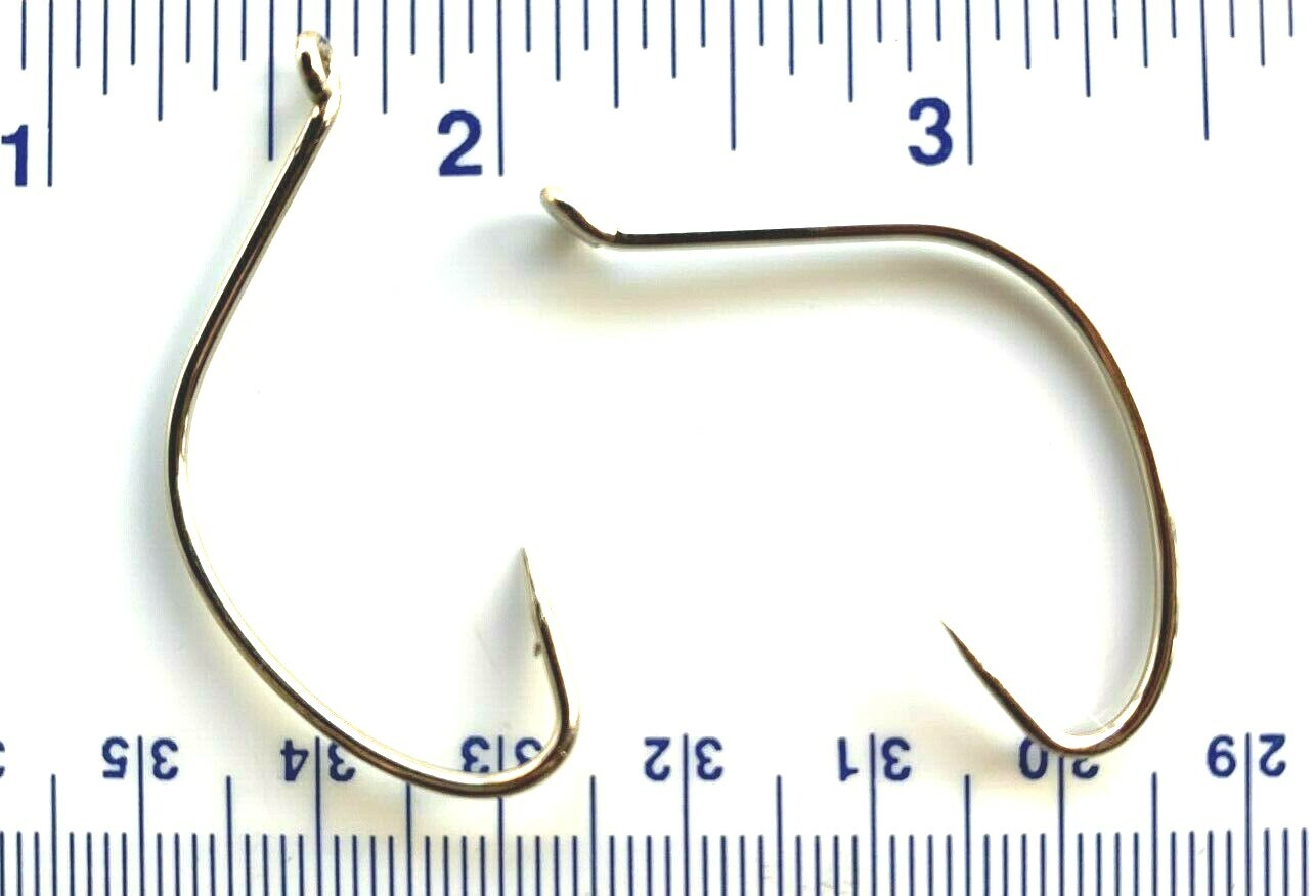 1000 GT 2X Nickel Wide Gap Hollow Point Kahle Fish Hooks size 2/0 - kahle hooks