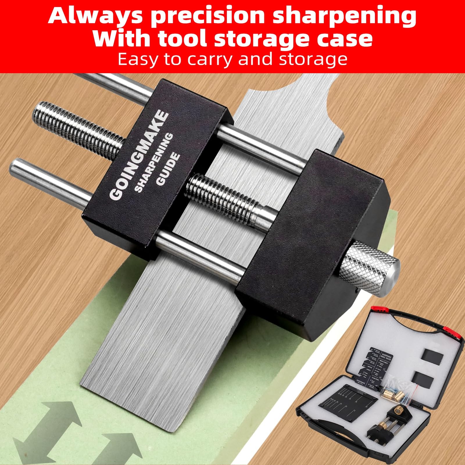 Honing Guide System Chisel Sharpening Kit for Woodworking Chisels and Planes 5/3