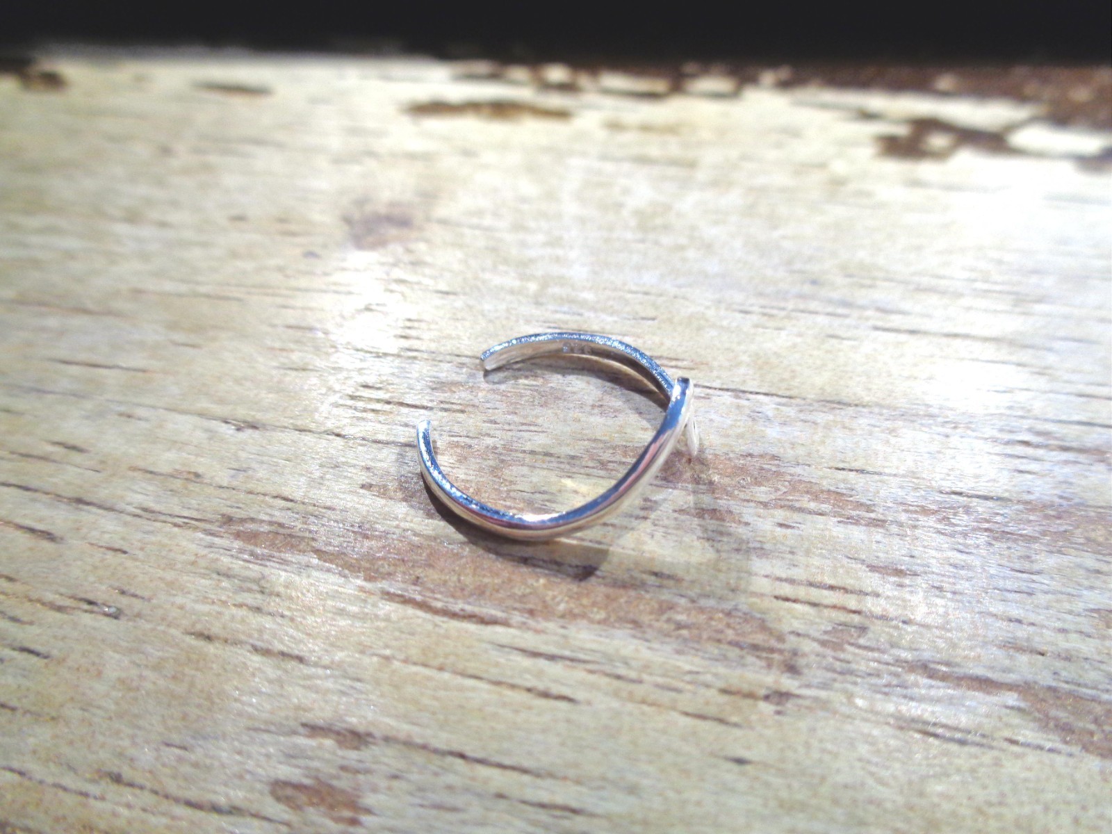 SOLID 925 STERLING SILVER SMOOTH HAWAIIAN CRESTING BREAKING OCEAN WAVE TOE RING