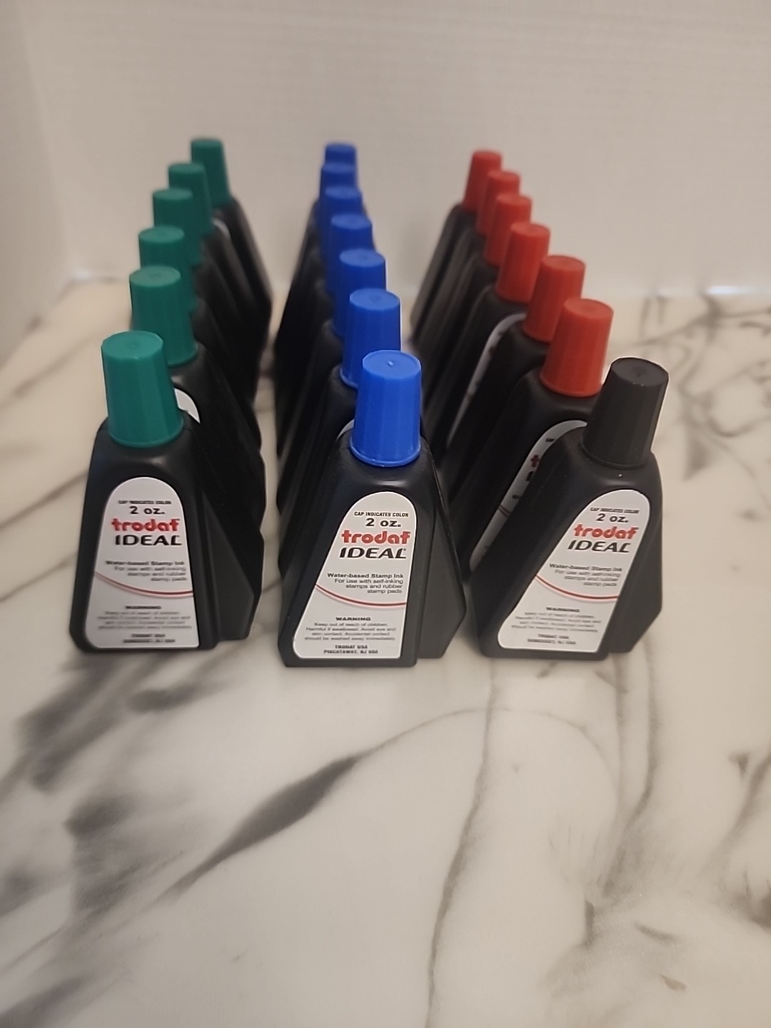 Trodat Ideal 2 Oz Water Based Stamp Ink New Old Stock Lot Of 20 Read Descript.