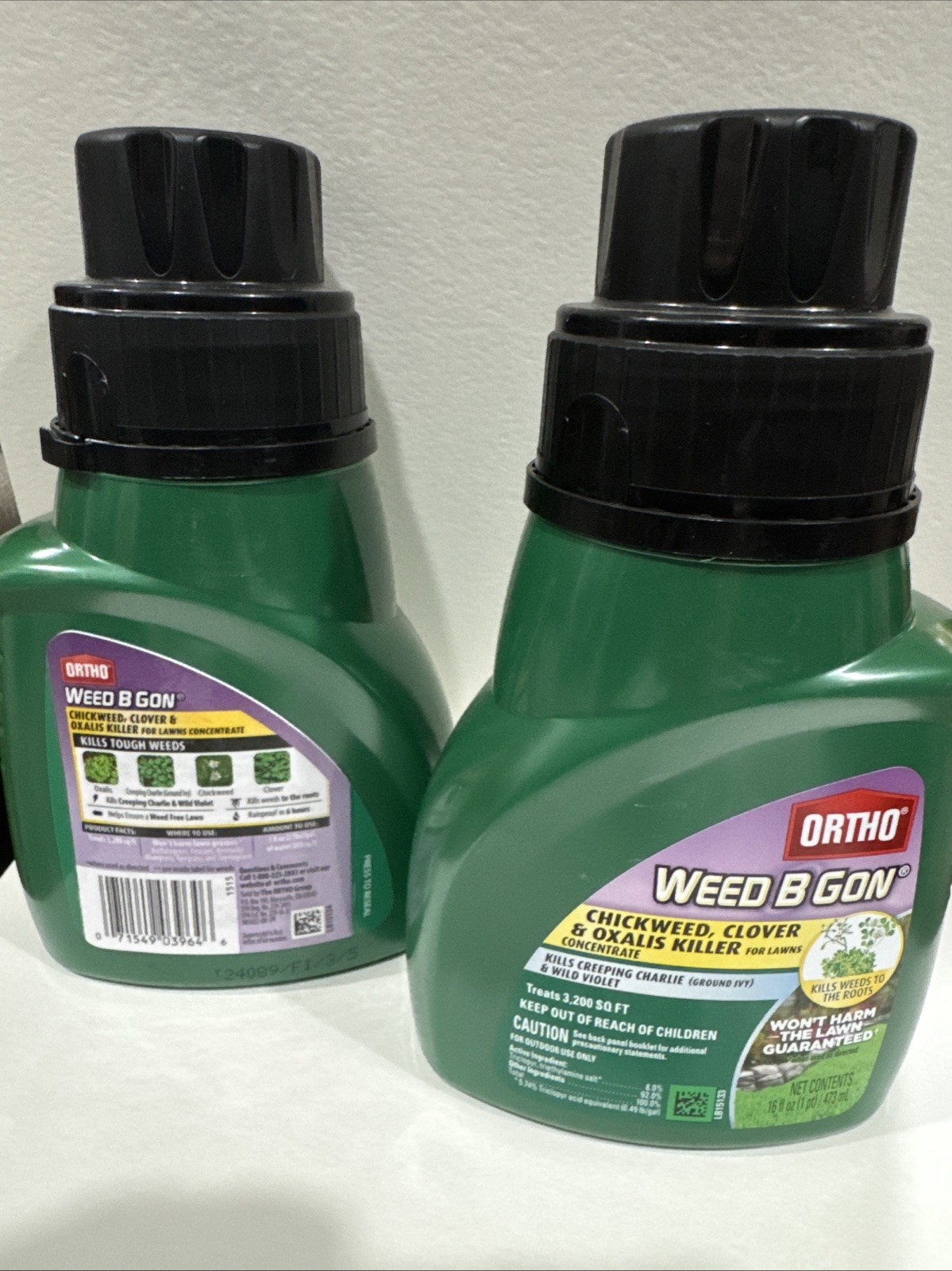 ORTHO Weed B Gon Chickweed, Clover Oxalis Killer for Lawns 2pk Bundle