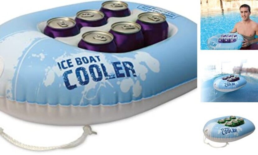 Refreshment and Beverage Floating Cooler Blue ,1-1/2 Feet Long Boat
