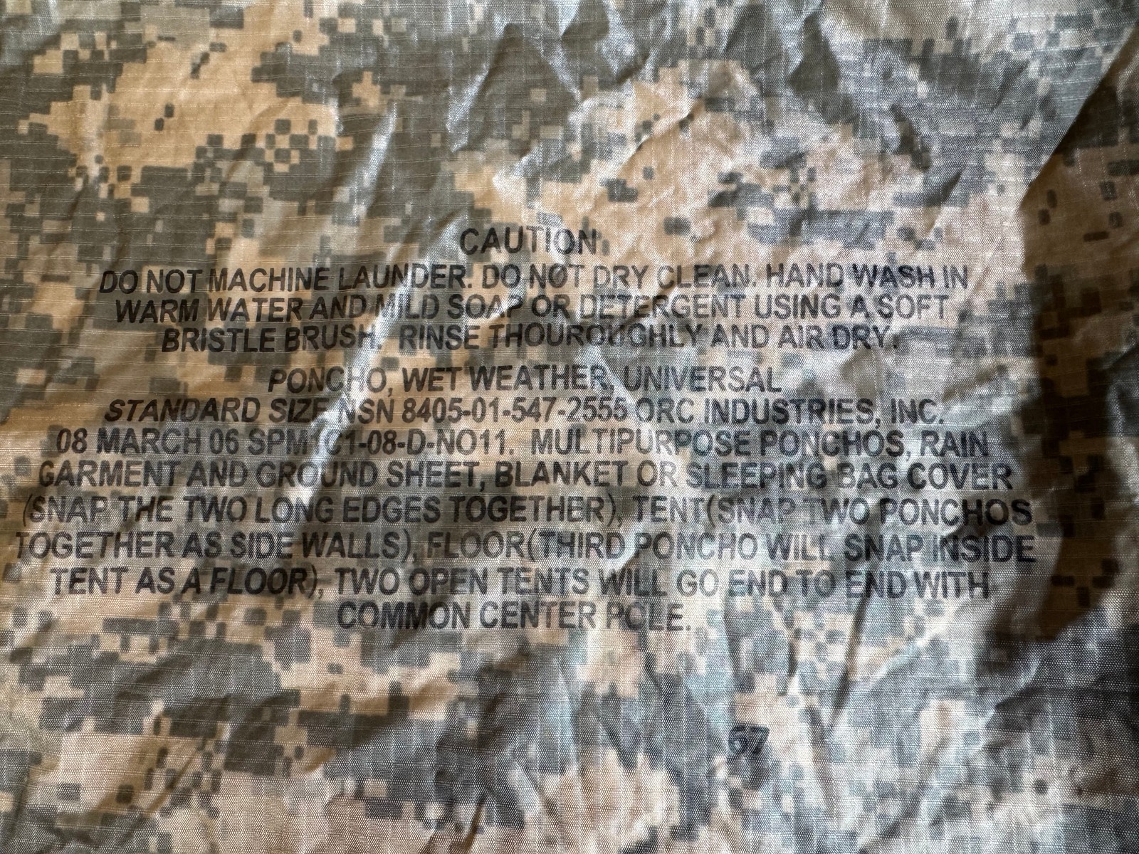 FAIR Genuine USGI Poncho ACU Digital Camo