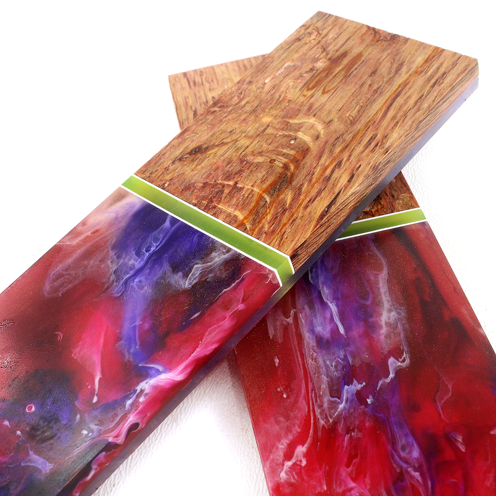 Stabilized Hybrid Segmented Knife Making Scales 6 1/4 x 1 7/8 x 3/8 in