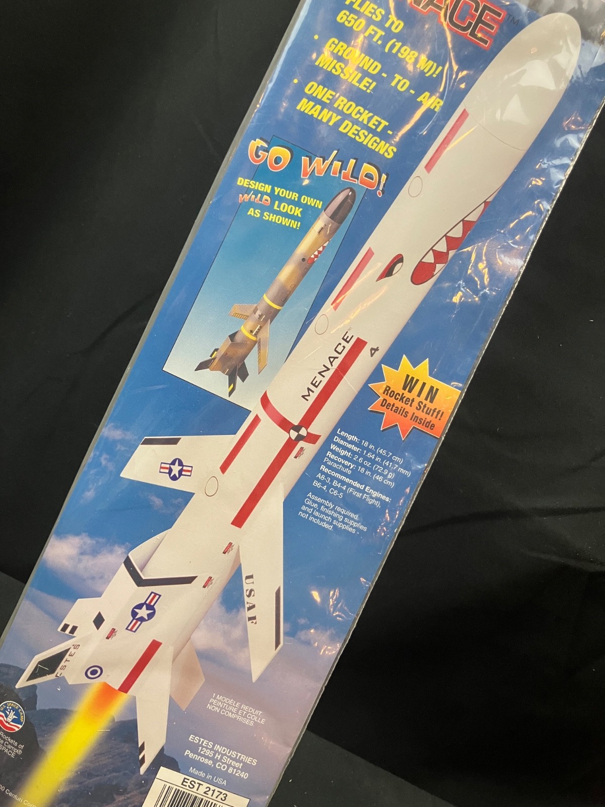 Fantastic Estes Menace Flying Model Rocket Kit #1364 -Sealed