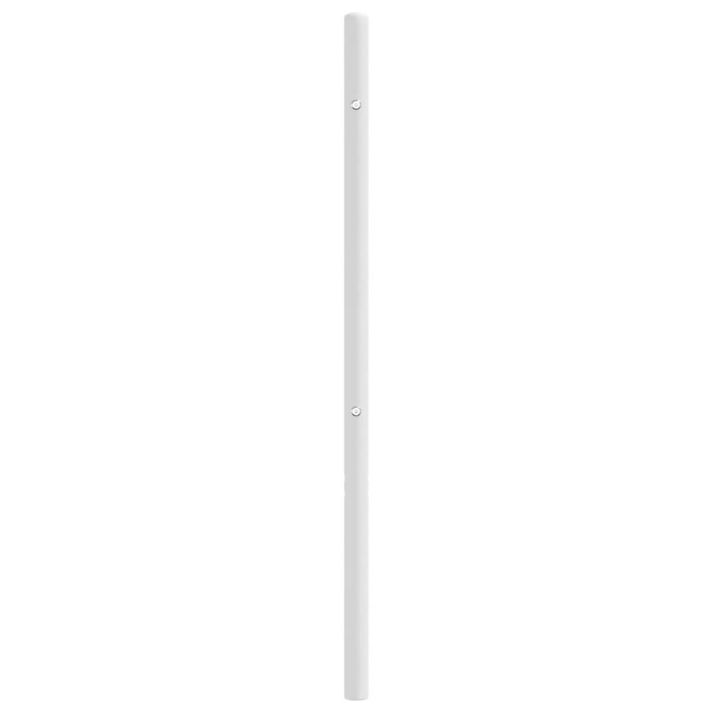 Headboard White Powder-Coated Steel 76 in Durable Headboard