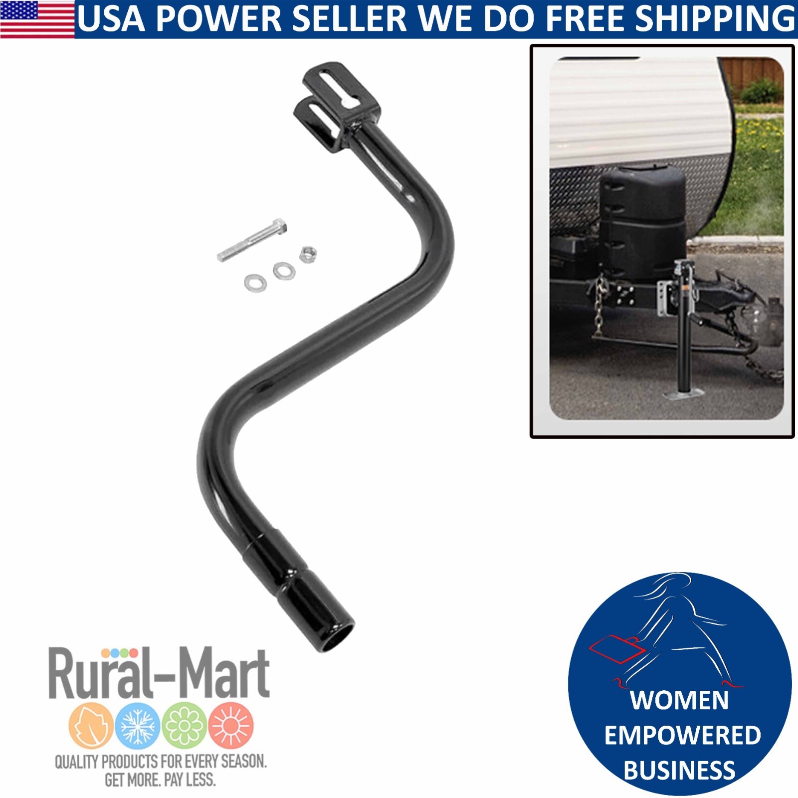 Universal 12K-lbs Trailer Jack Handle for Gooseneck, Drop Leg, and Landing Gear