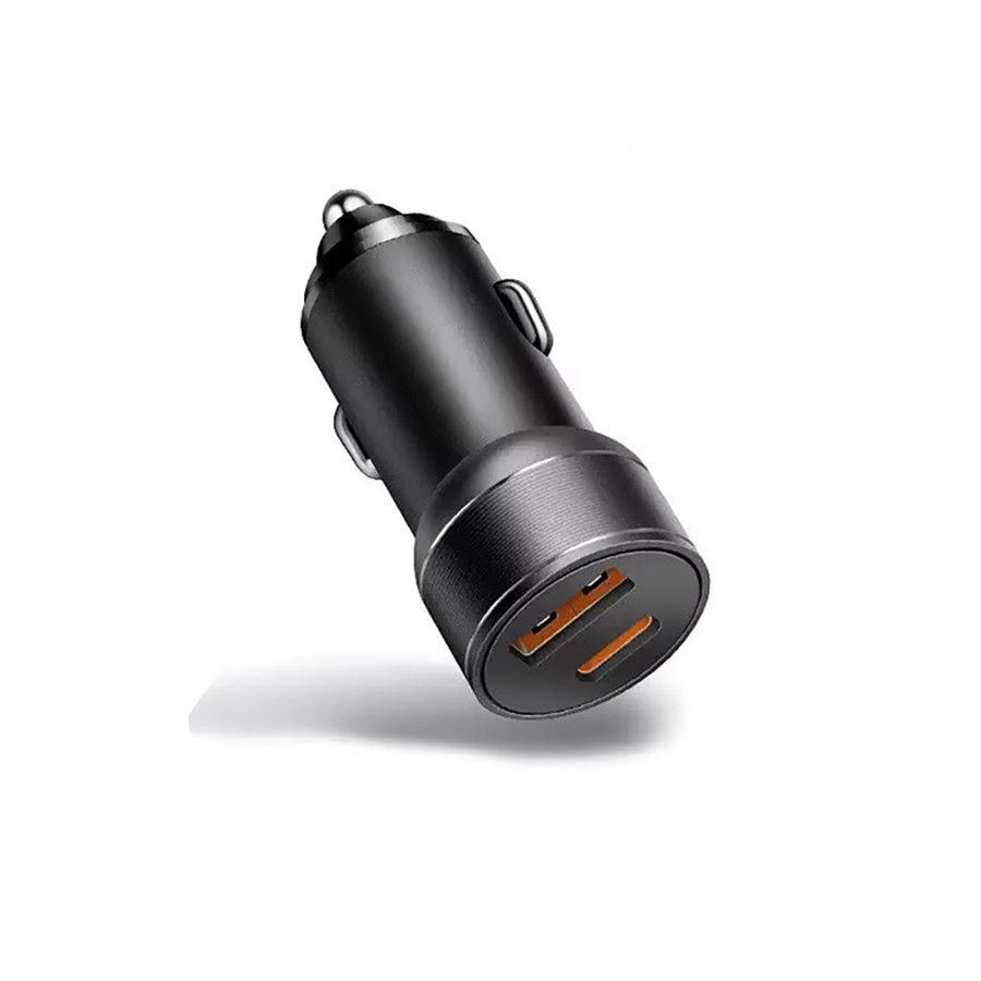 Dual Port USB-C PD Fast Car Charger Adapter For iPhone Android Phone 12W