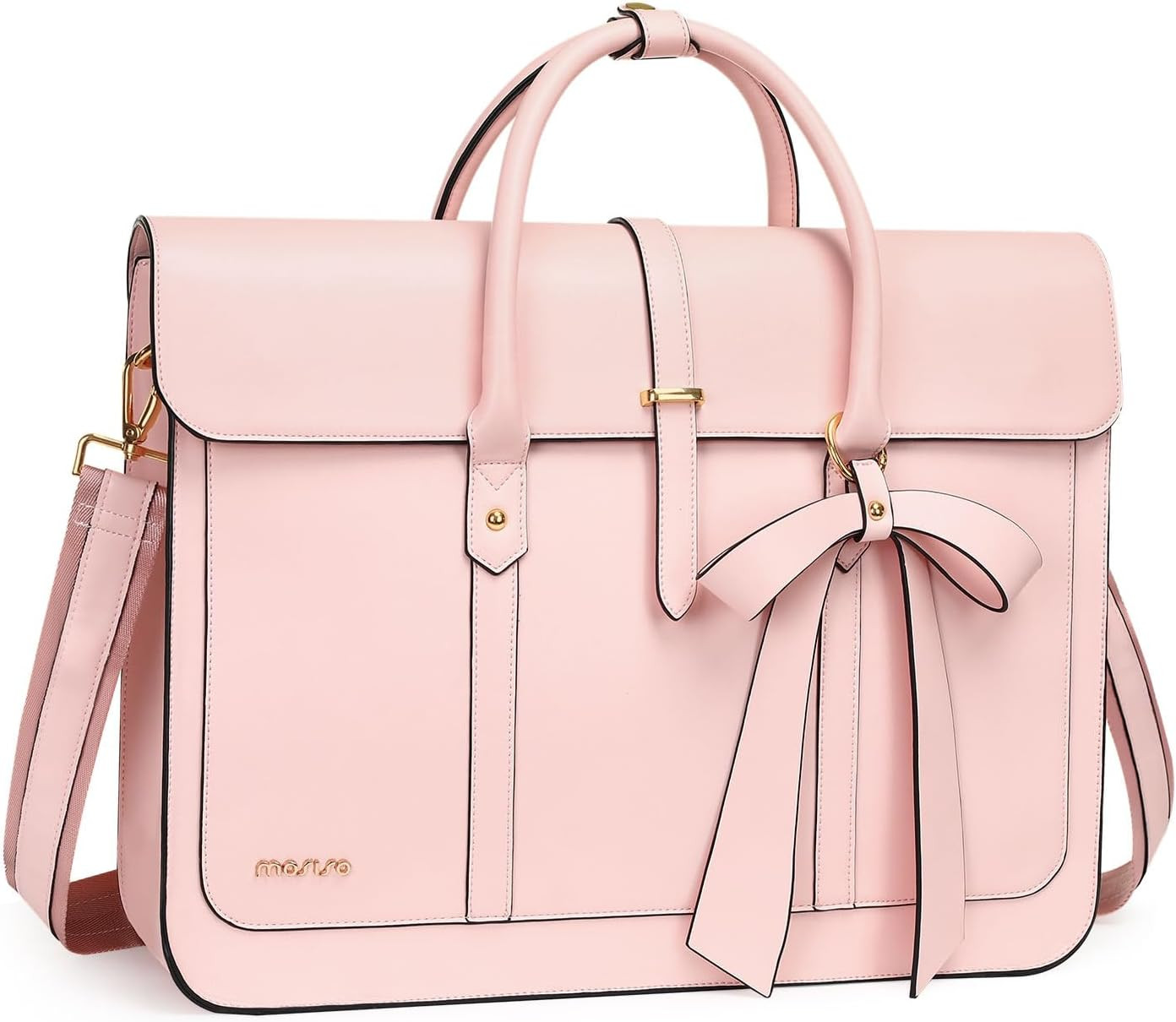 Laptop Bag for Women, PU Leather Laptop Shoulder Bags Convertible Backpack, Work
