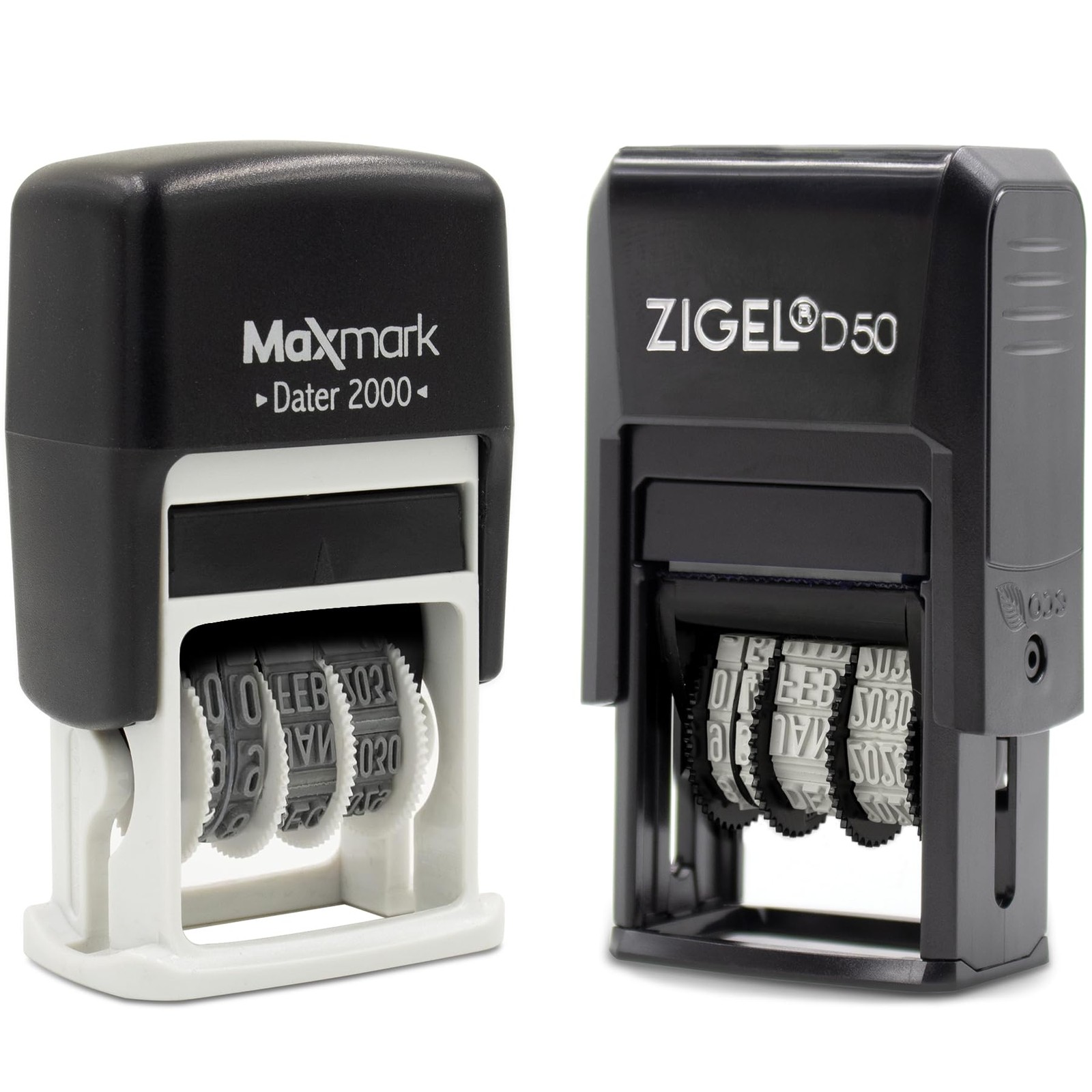 2000 Military Date Format (DD/MM/YYYY) - Self Inking Date Stamp - Black