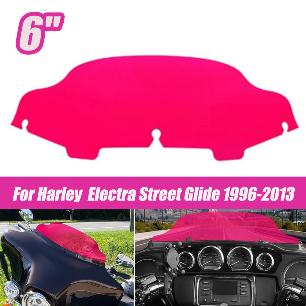6'' Windshield Windscreen For 1996-2013 Harley Touring Street Electra Glide Red