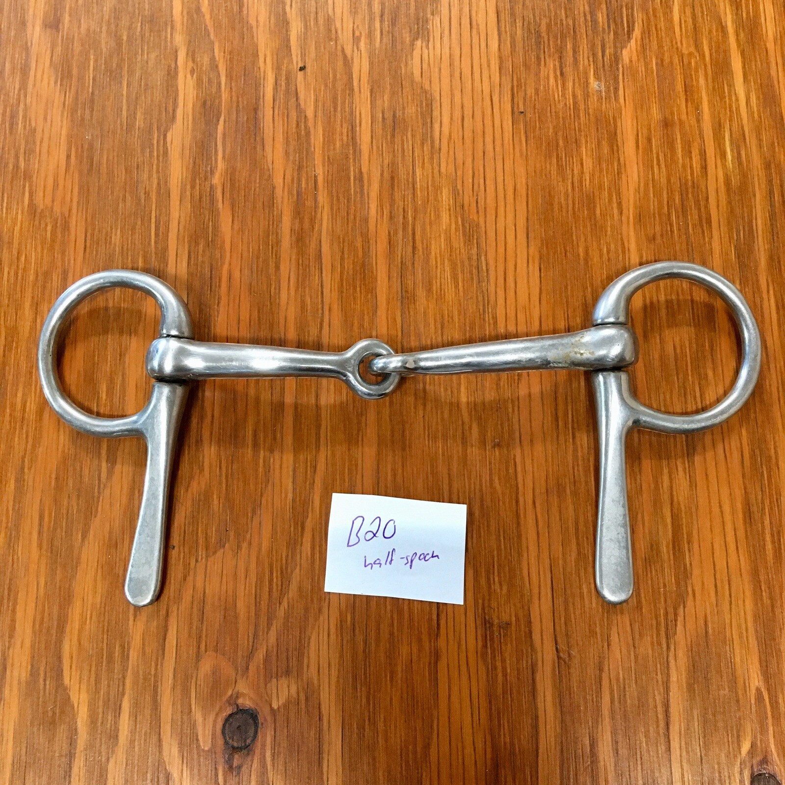 Half Cheek Single Joint Snaffle Bit Half Spoon Riding Driving 4.75" Mouth [B20]