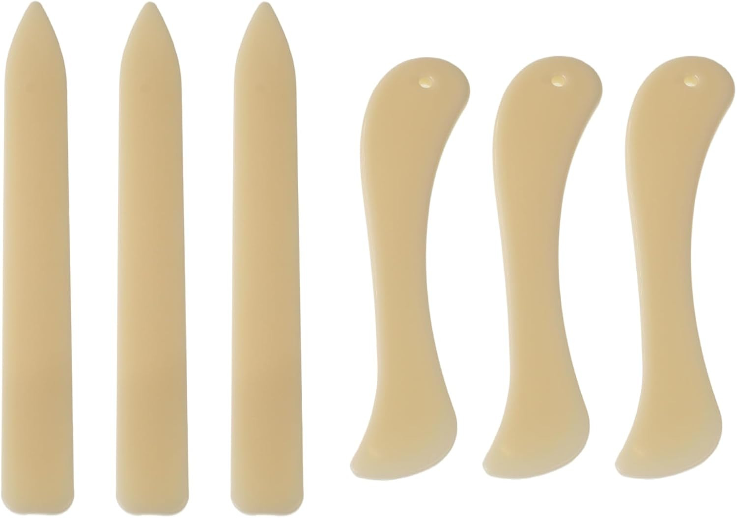 6-Pack Bone Folder Set (3 Complete Kits) - ABS Paper Creaser Tool for Bookbindin