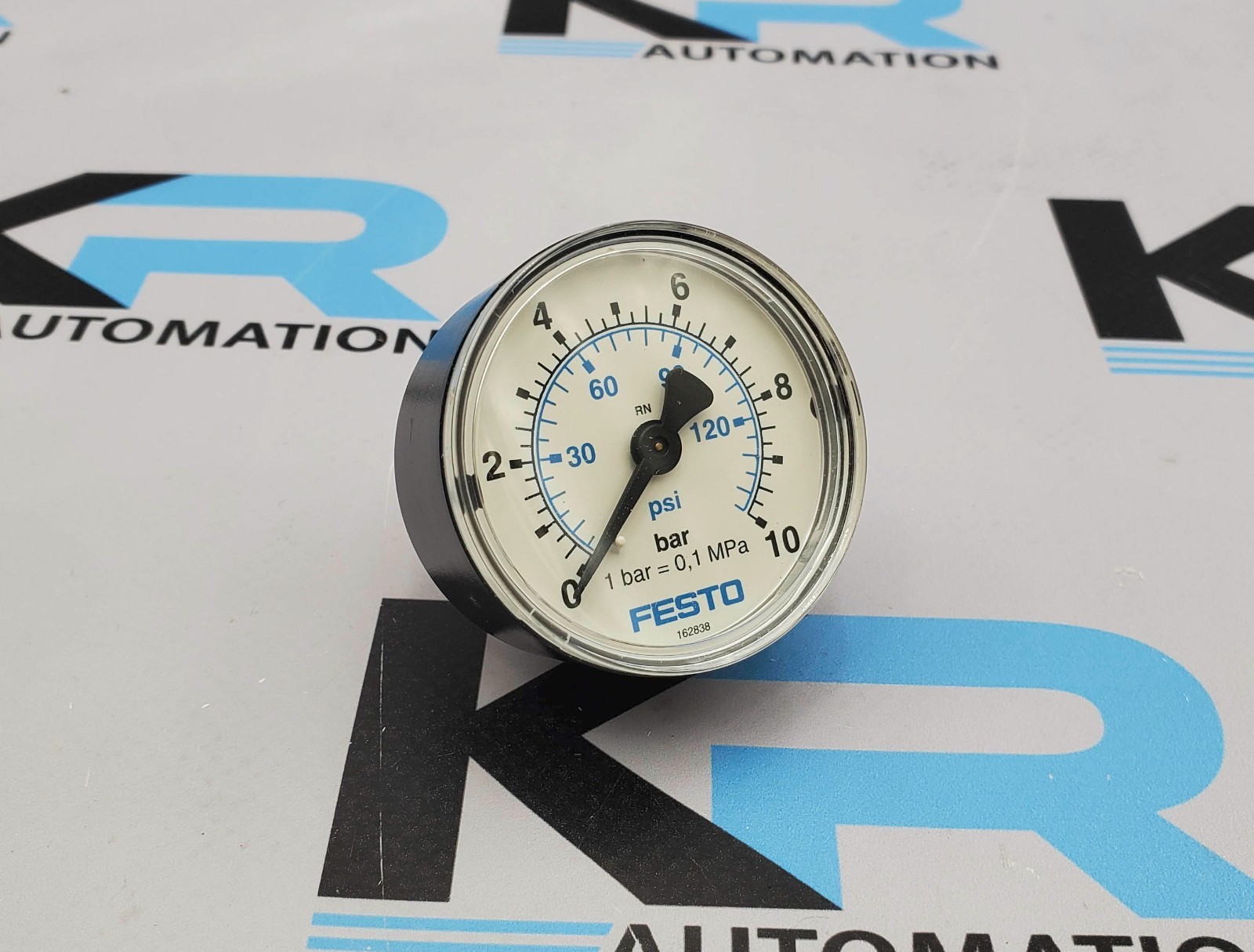 Festo MA-50-10-1/4-EN Pressure Gauge 1/4" NPT 2" Face Back Mount 145PSI 10 Bar