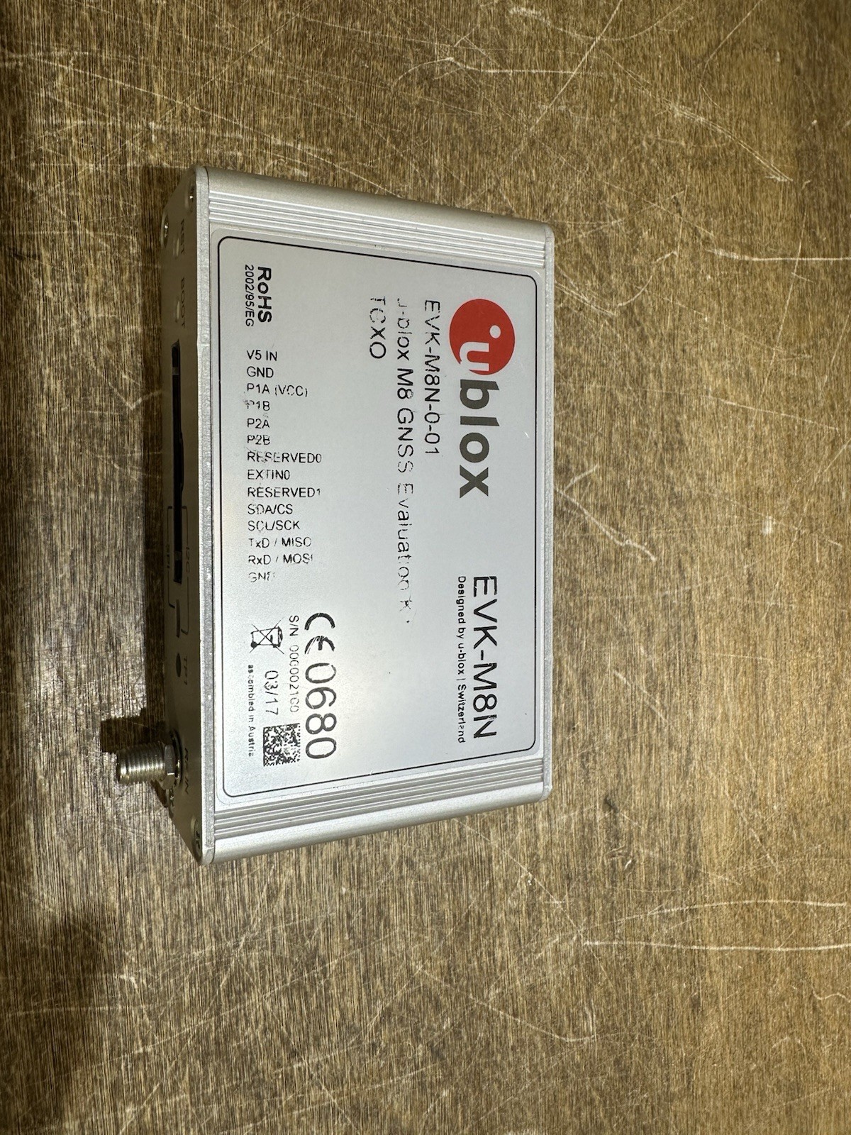 UBLOX EVK-M8N : M8 concurrent GNSS evaluation kit TCXO