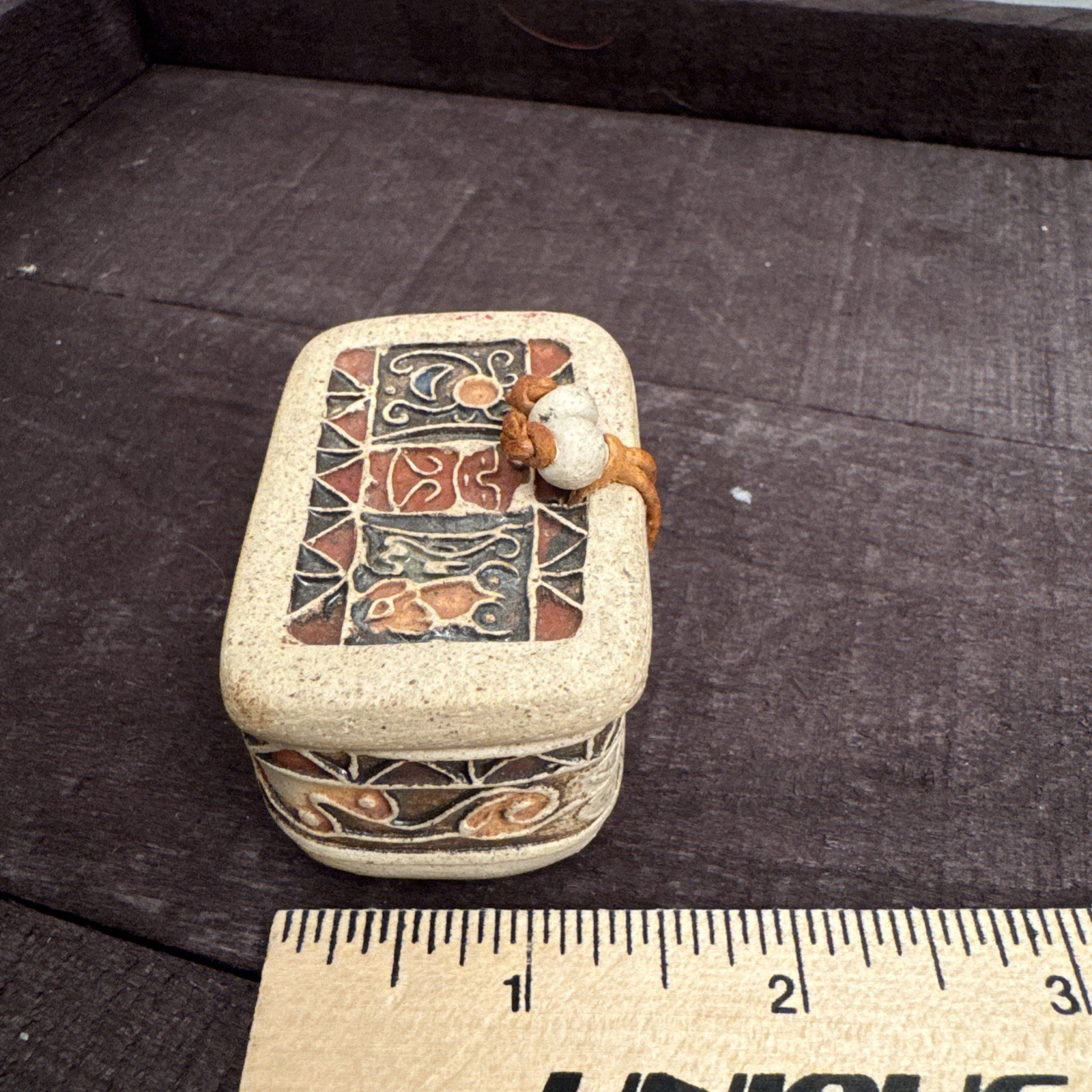 Hand Carved Stone Box Rectangular Made In Venezuela