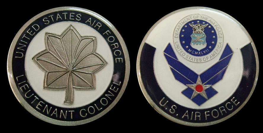 US AIR FORCE LIEUTENANT COLONEL RANK CHALLENGE COIN MILITARY COLLECTIBLE COINS