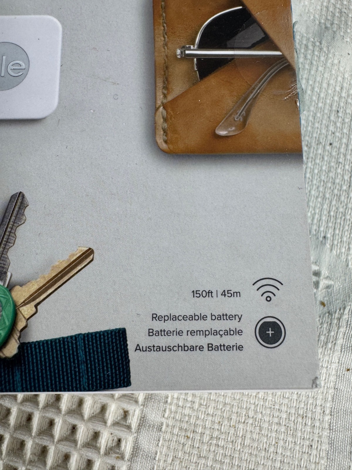 Tile Mate Bluetooth Tracker with Replaceable Battery 150ft Range T5001