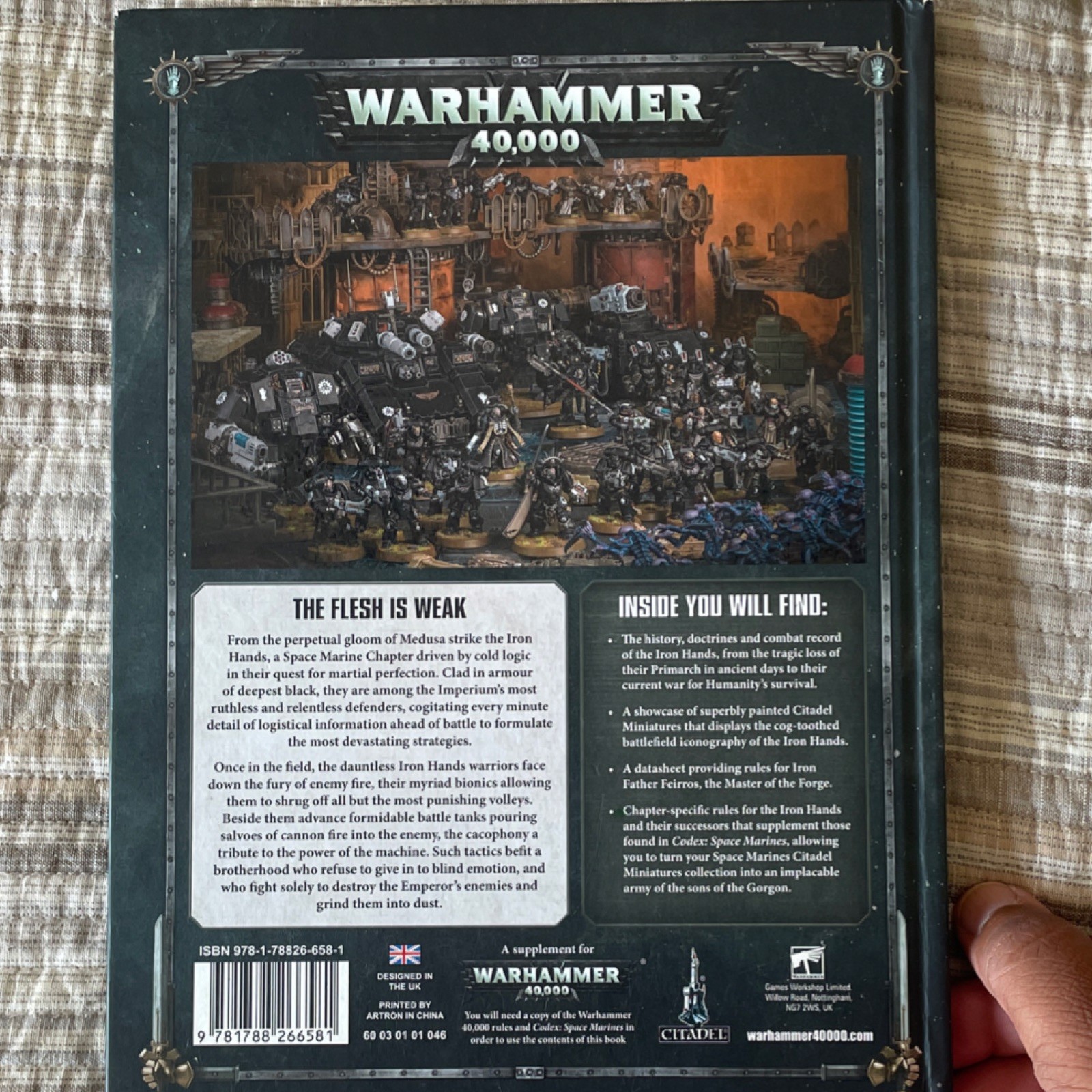 Games Workshop Warhammer 40K Codex Supplement Iron Hands Expansion English