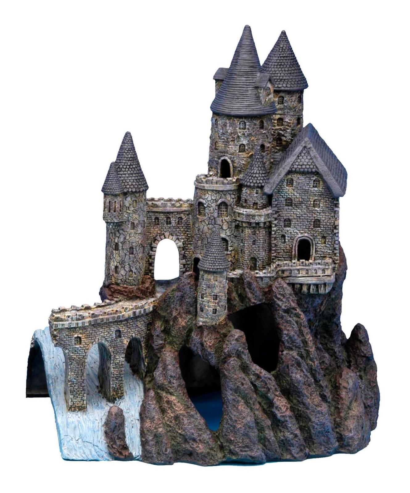 Penn-Plax Age-of-Magic Wizard’s Castle Aquarium Decoration – Safe for Freshw...
