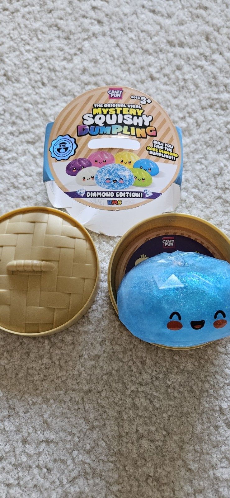 Squishy Diamond Dumpling, Surprise, Chase Toy By RMS. RARE DIAMOND Ships Today