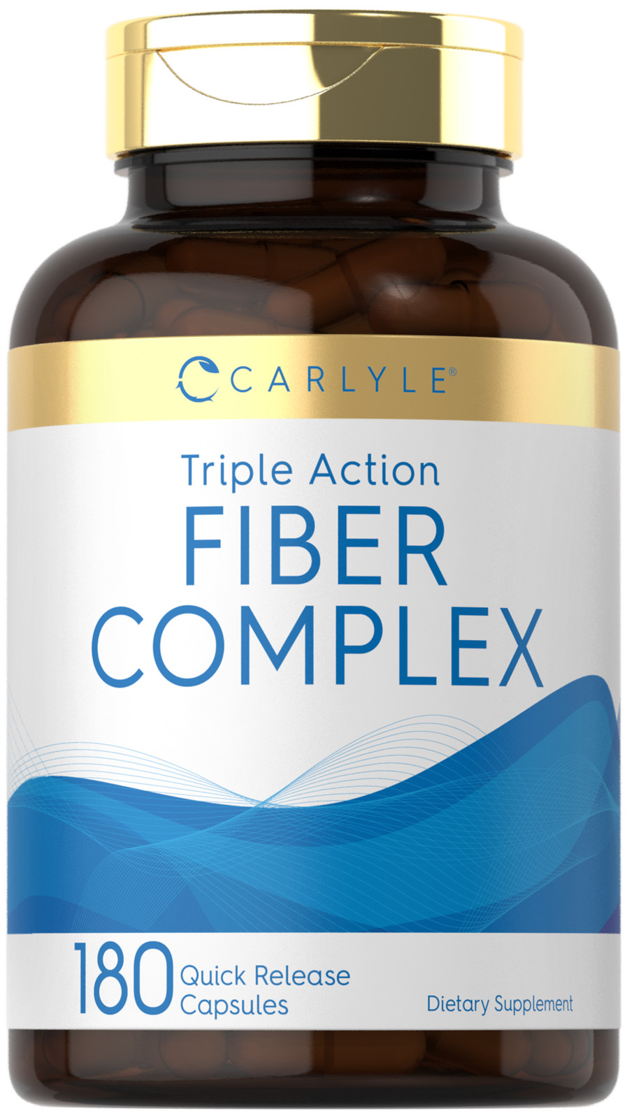 Fiber Supplement | 180 Capsules | Triple Action Fiber Complex | by Carlyle
