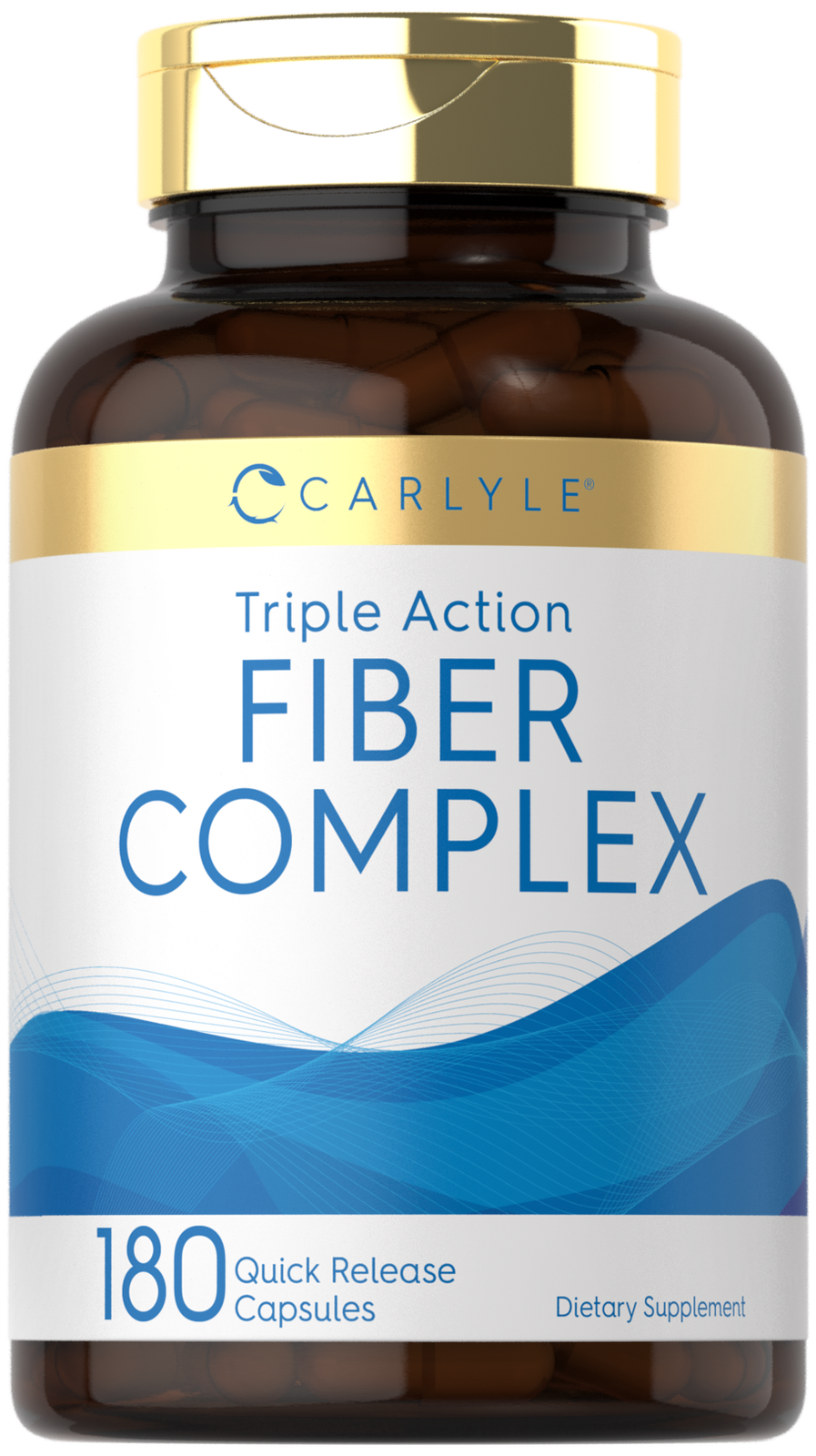Fiber Supplement | 180 Capsules | Triple Action Fiber Complex | by Carlyle