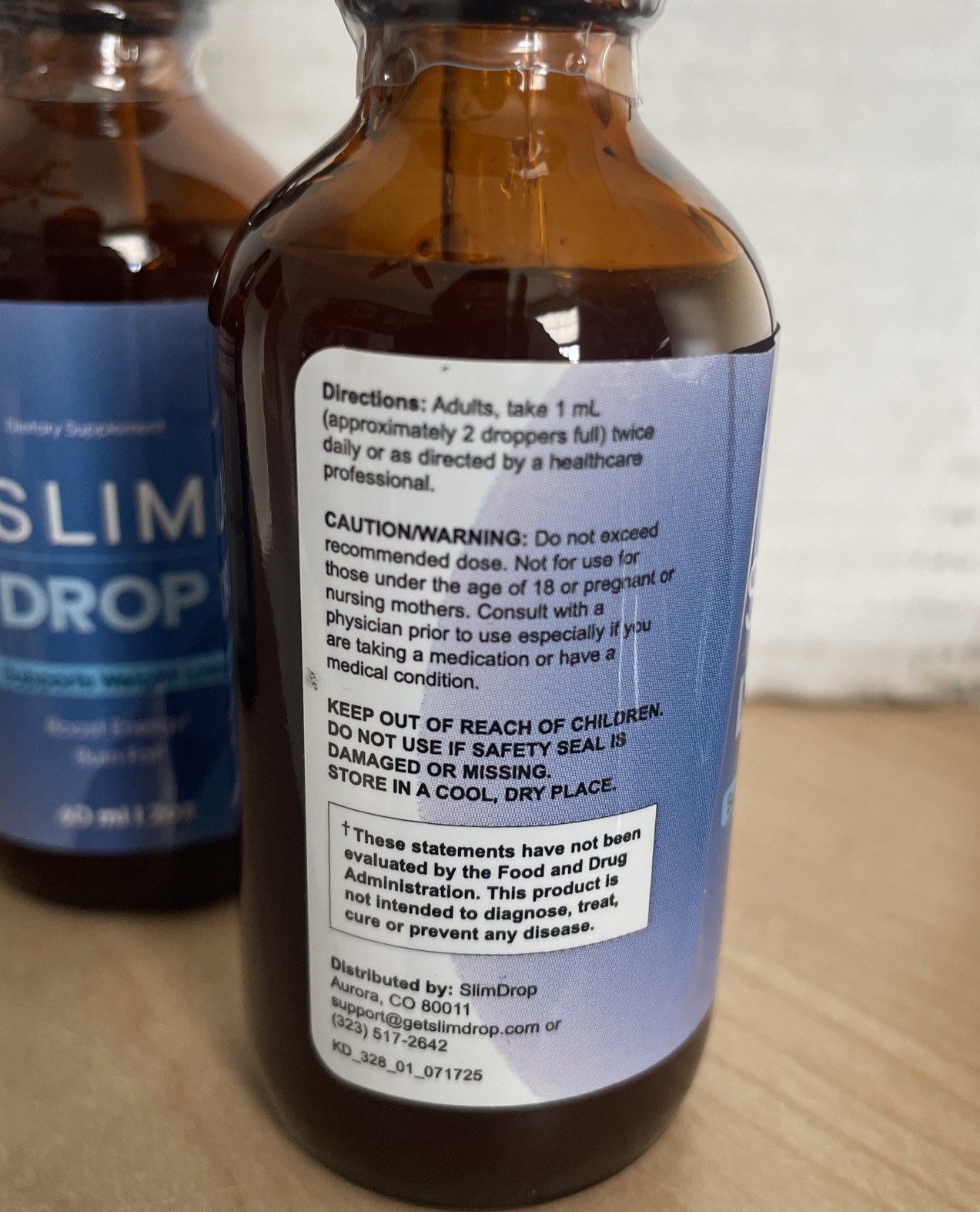 Slim Drop for Weight Loss - Premium Slim Drops Fat-Burning Support - 3 Pack NEW