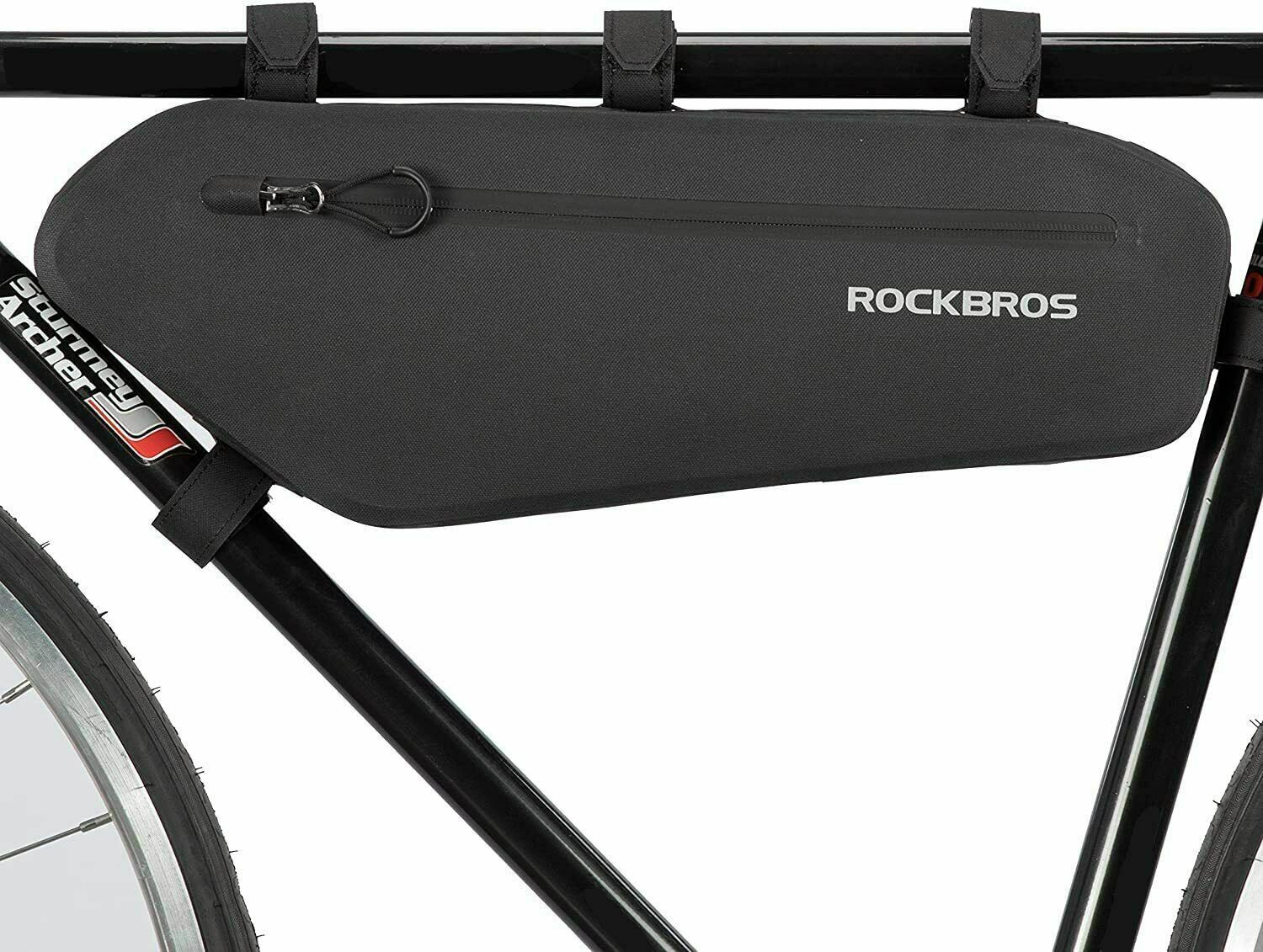ROCKBROS Triangle Bag Waterproof  Large Capacity 4L Front Tube Frame Bag Black