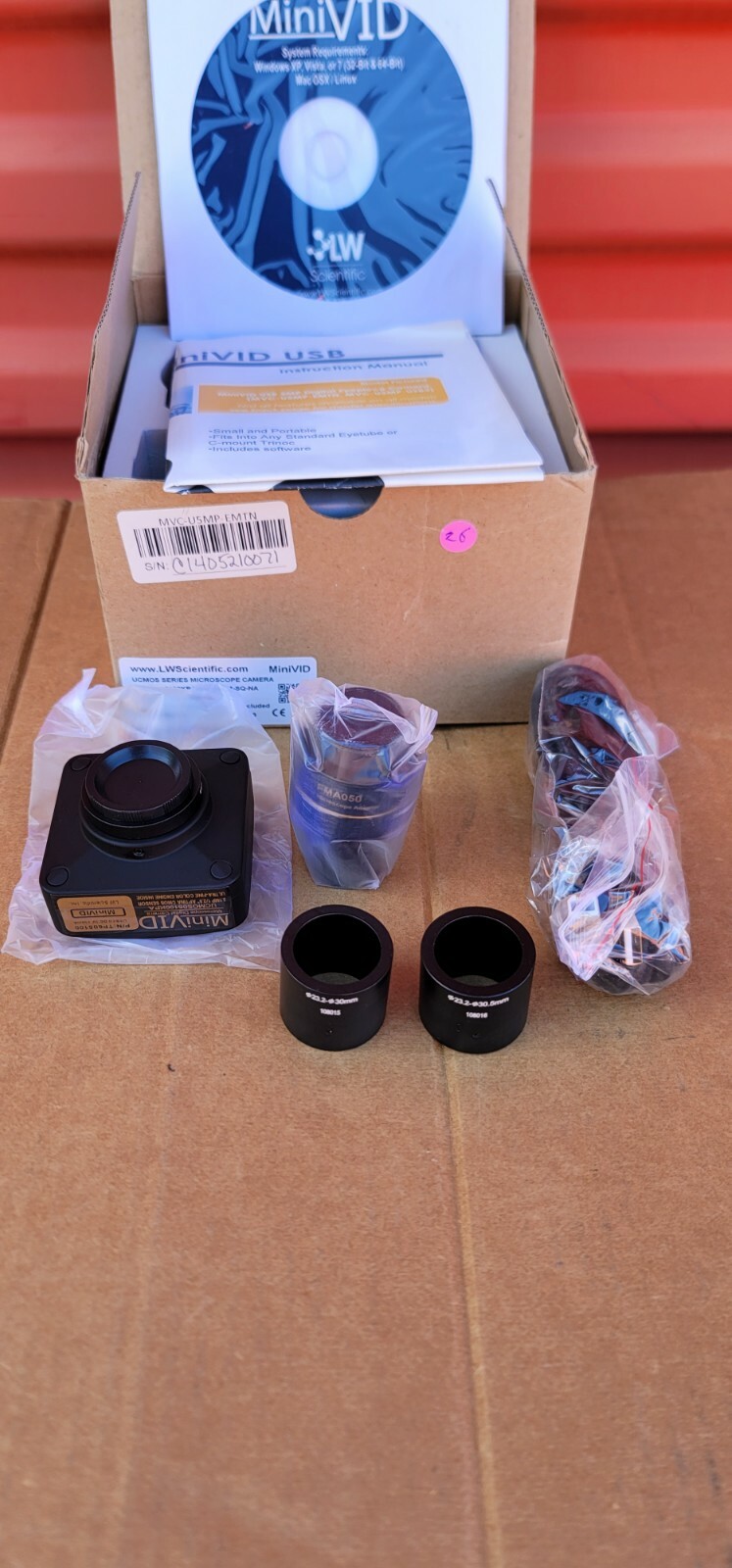 Minivid  MVC U5MP  EMTN  UCMOS Microscope Camera  ucmos01500kpa