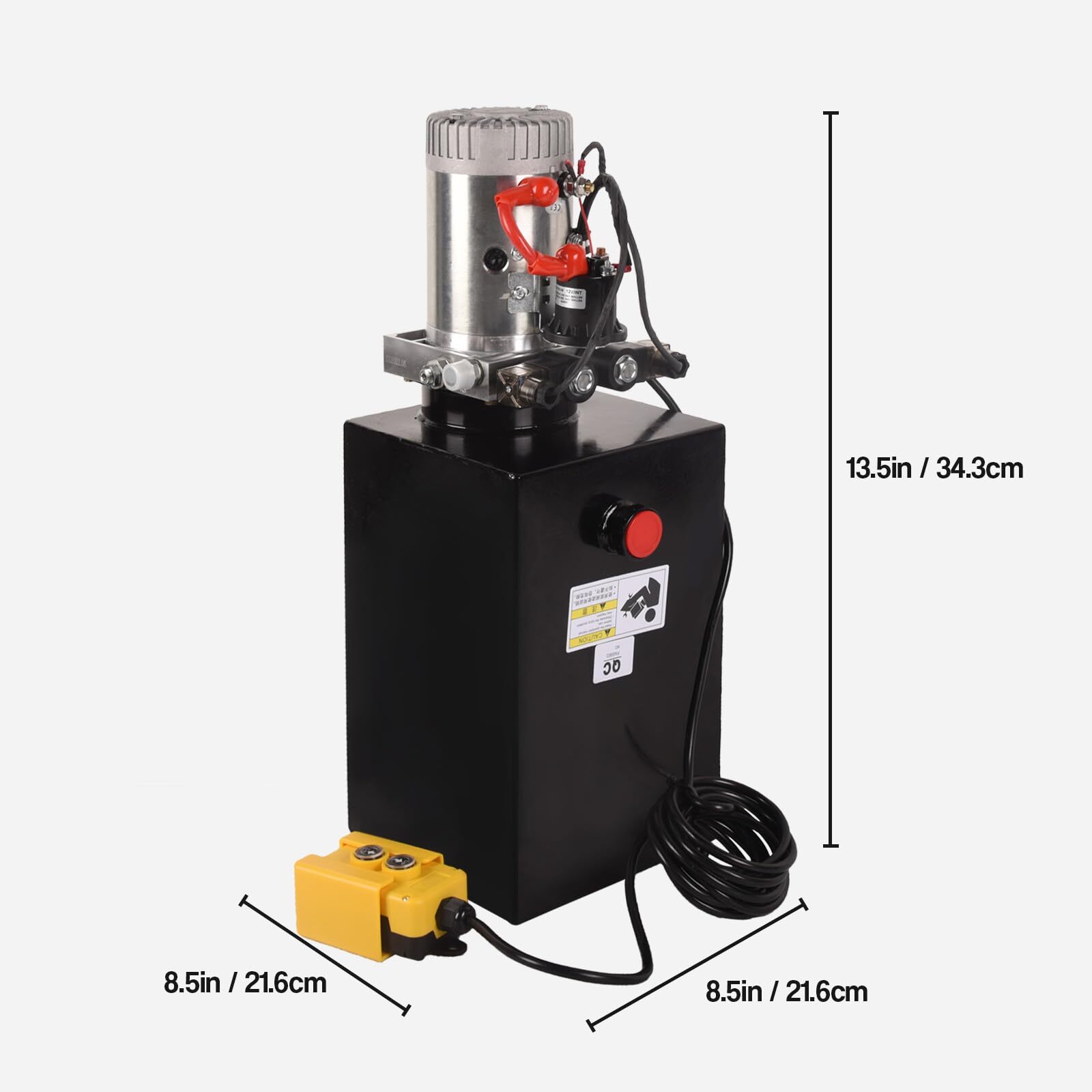 15 Quart Hydraulic Pump Double Acting DC 12V Power Unit Dump Trailer Car Lifting