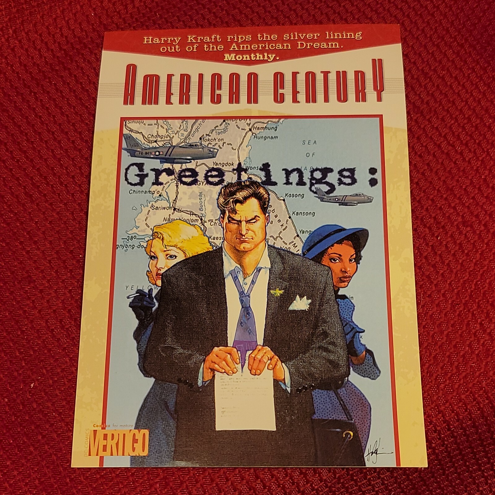 AMERICAN CENTURY chaykin DC COMICS Postcard vertigo promo picture 4" 6" vintage